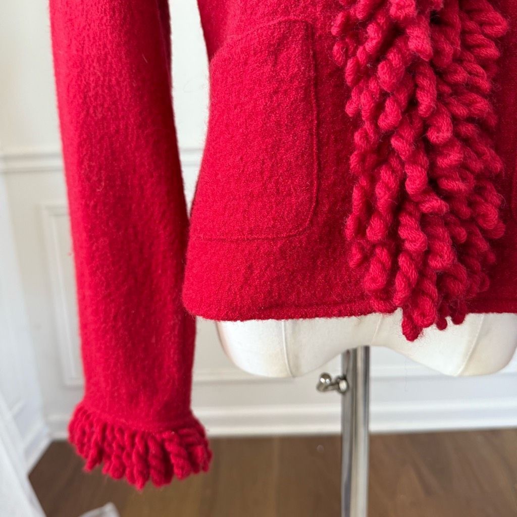Other Vintage 90s Talbots Red Boiled Wool Blazer S Size S / US 4 / IT 40 - 3 Thumbnail