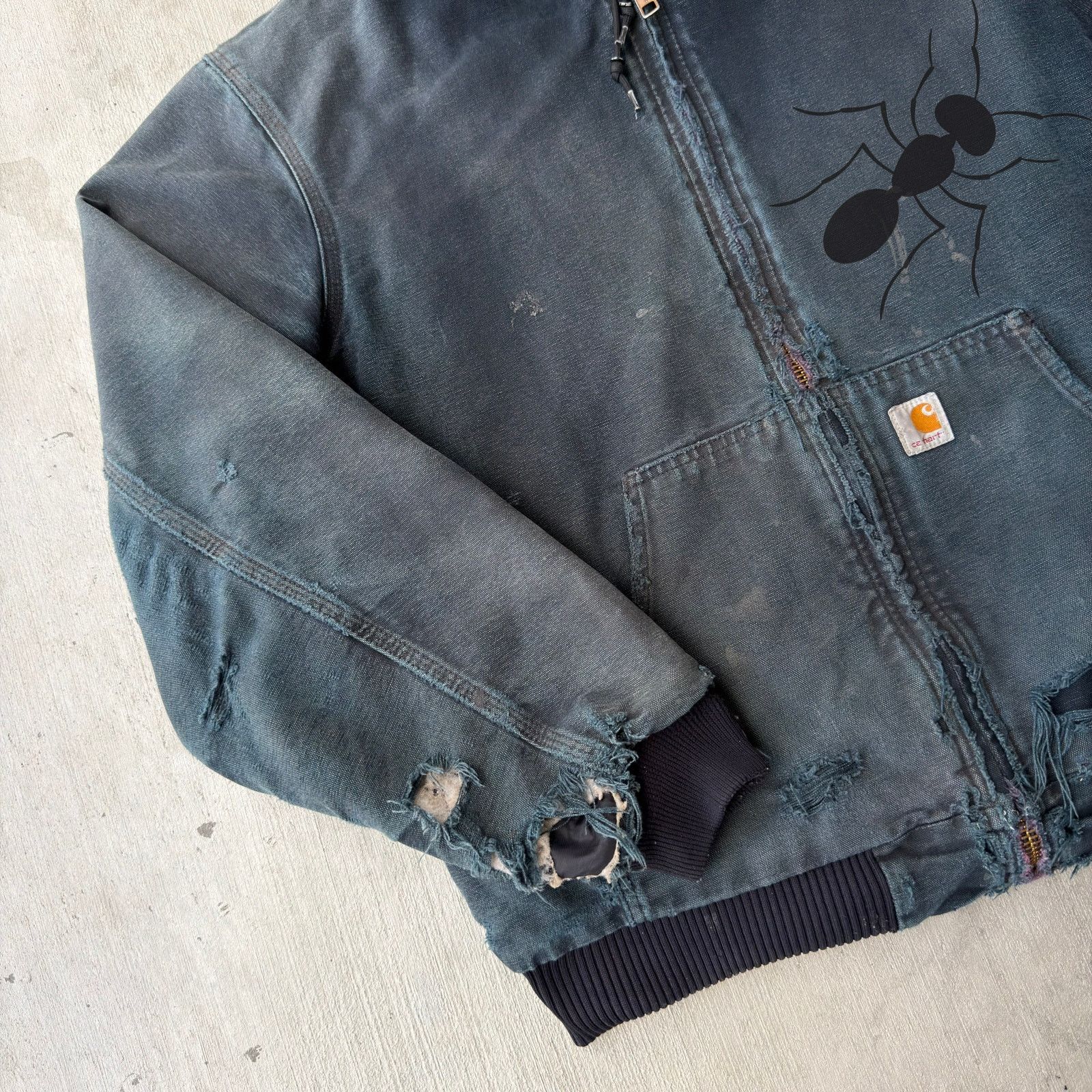 Carhartt × Vintage Carhartt J140 black hooded work wear jacket Size US L / EU 52-54 / 3 - 2 Thumbnail