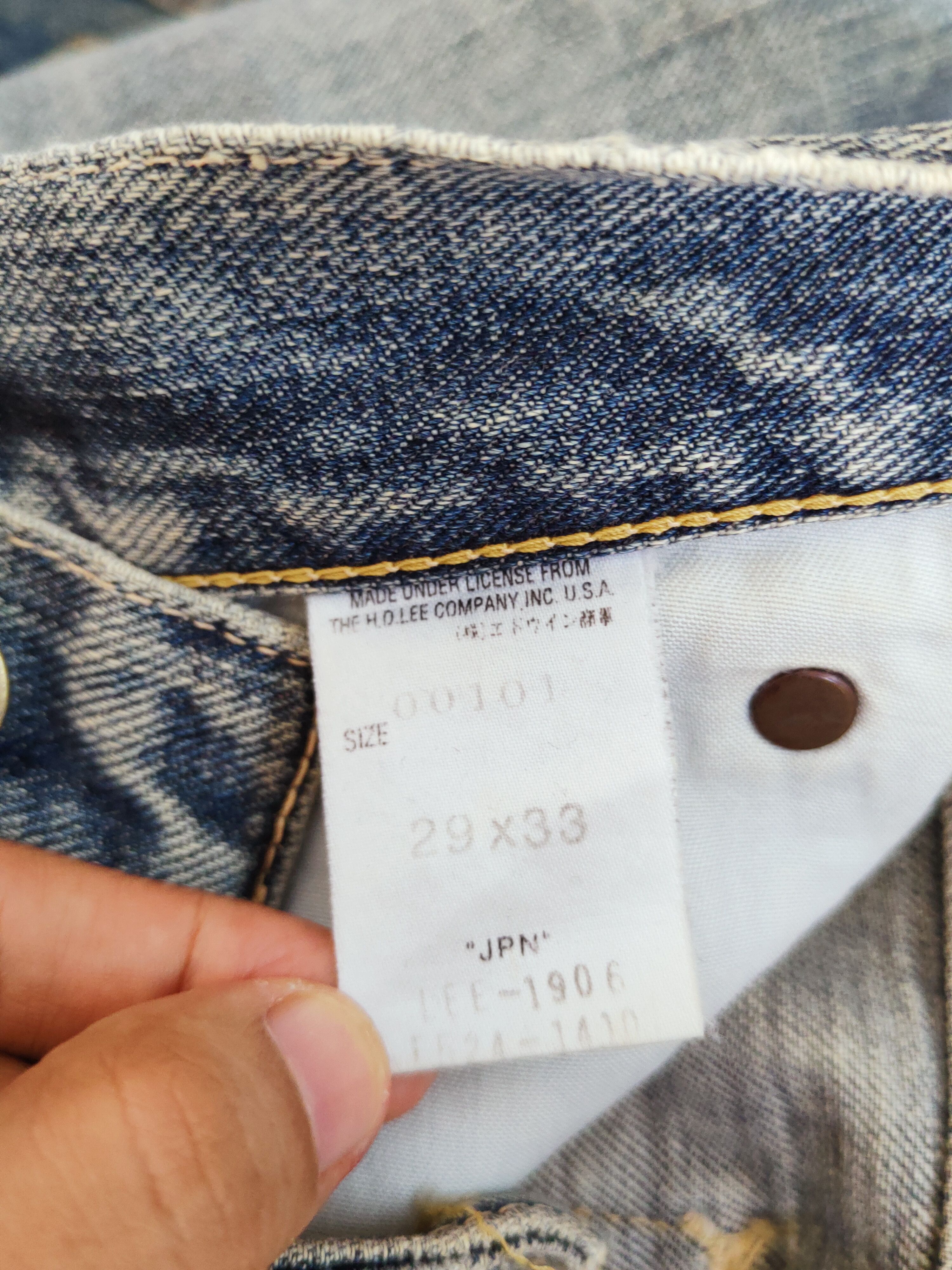 Japanese Brand Lee Blue Distressed Ripped denim Jeans #W503 Size US 30 / EU 46 - 17 Thumbnail