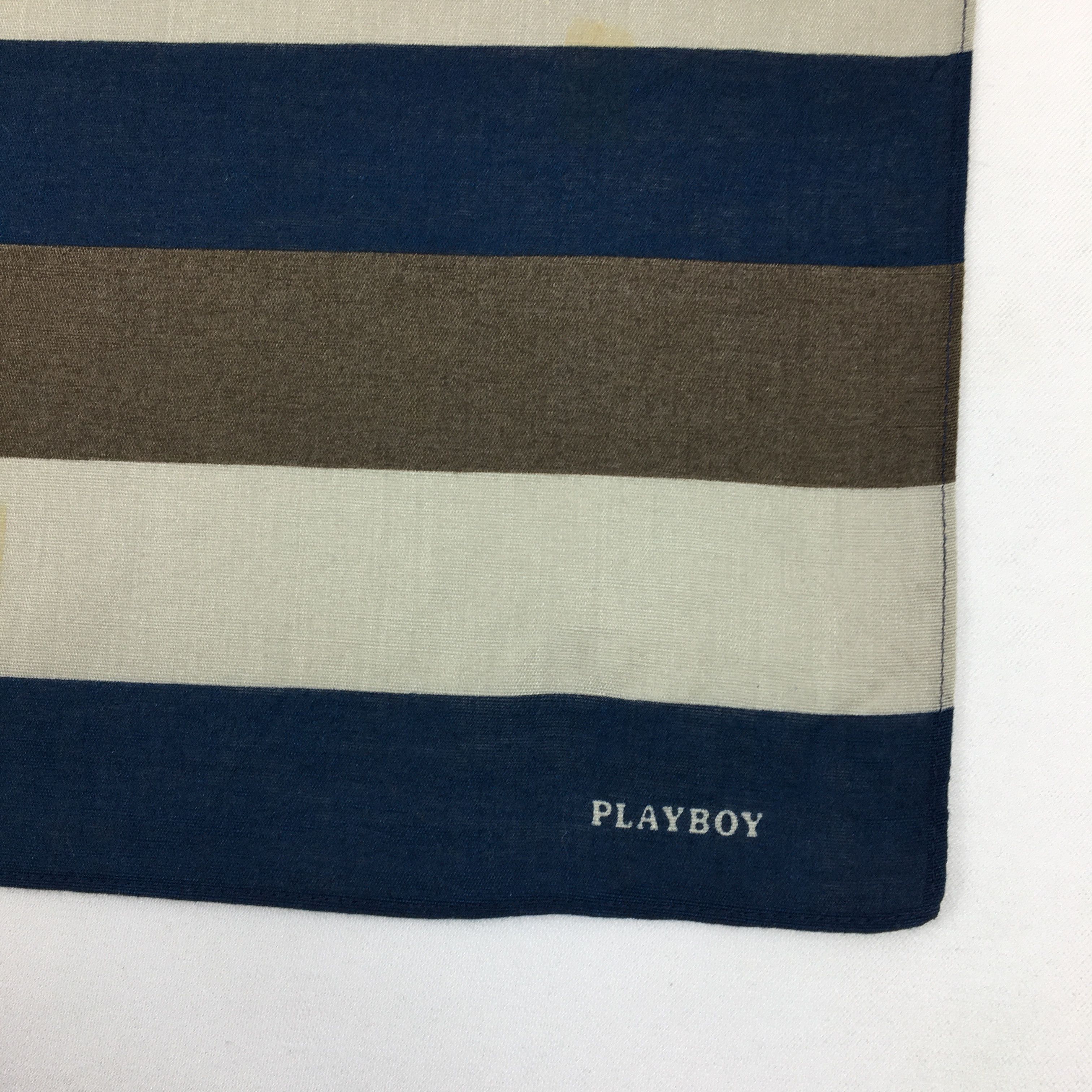 Playboy Vintage 90s Playboy Handkerchief Bandana Pocket Square Size ONE SIZE - 3 Thumbnail