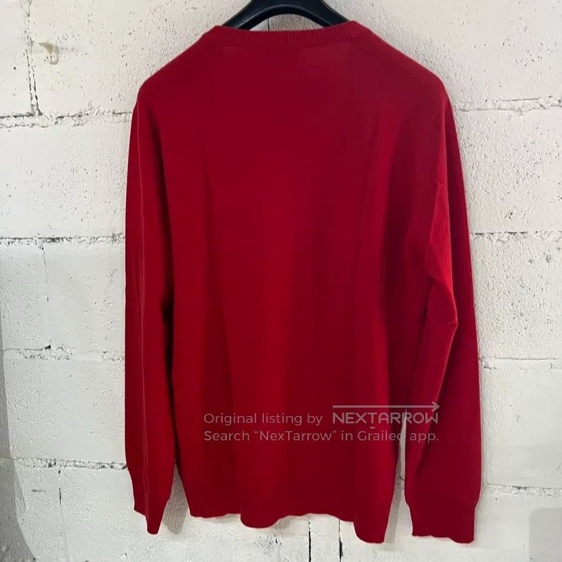 Hermes Hermes Red V-Neck Cashmere Sweater, Classic V-Neck Design, Size US XXL / EU 58 / 5 - 2 Thumbnail