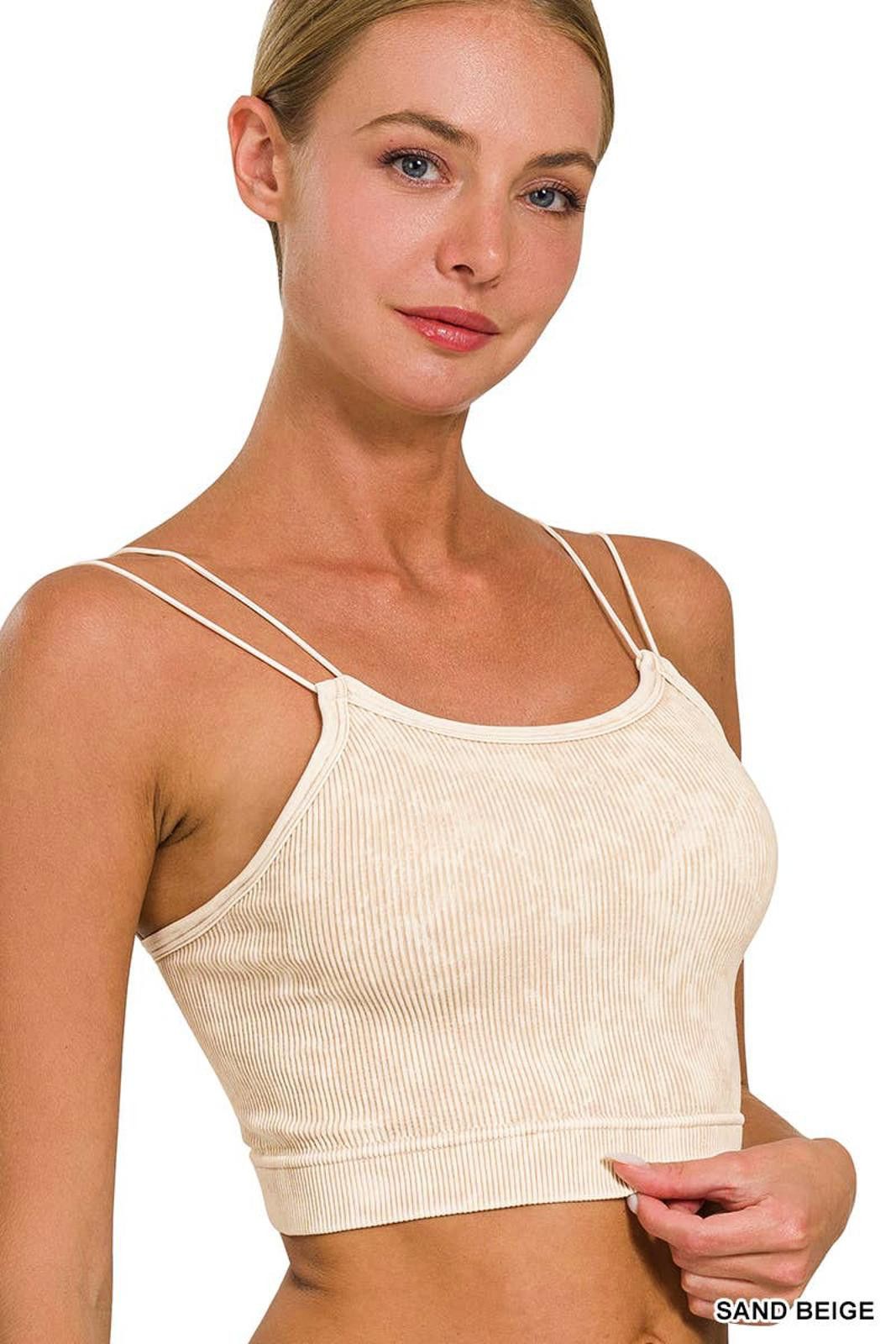 Other Washed Ribbed Seamless Double Strap Brami Zenana Size S / US 4 / IT 40 - 10 Thumbnail