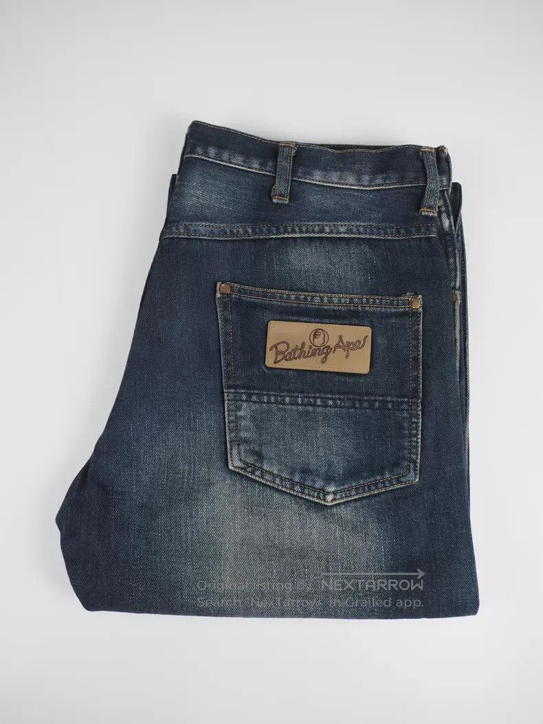 Bape BAPE size S Blue Washed Denim Jeans Size US 27 - 1 Thumbnail