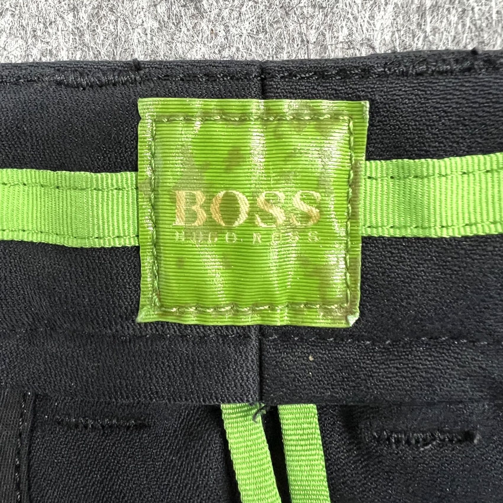 Hugo Boss Hugo Boss Mens Black Microfiber Chino Pants Regular Straight Office Fit 36 35x34 Size US 36 / EU 52 - 3 Thumbnail