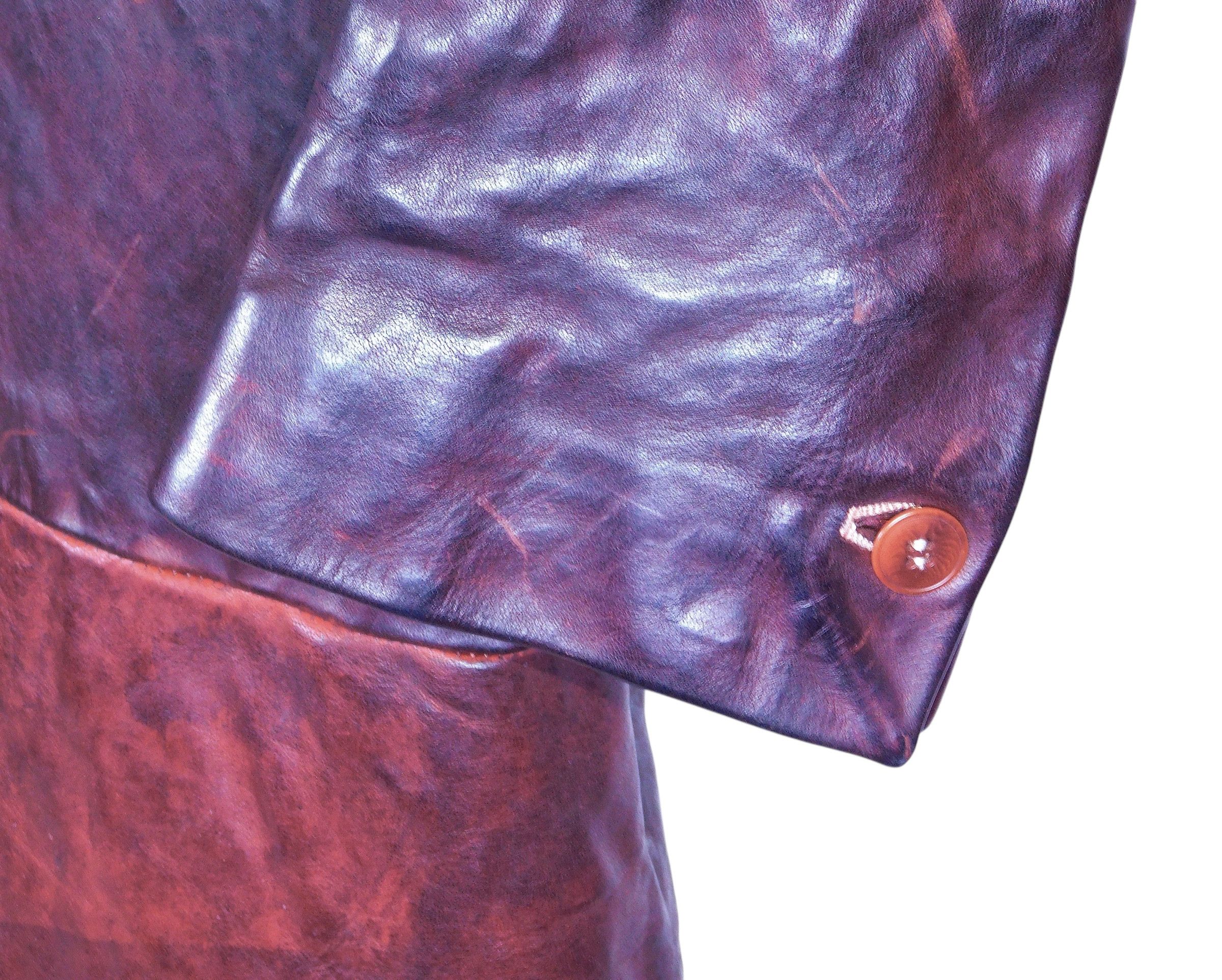 Carol Christian Poell Carol Christian Poell FW04 Long Burgundy Leather Coat Size US M / EU 48-50 / 2 - 7 Thumbnail