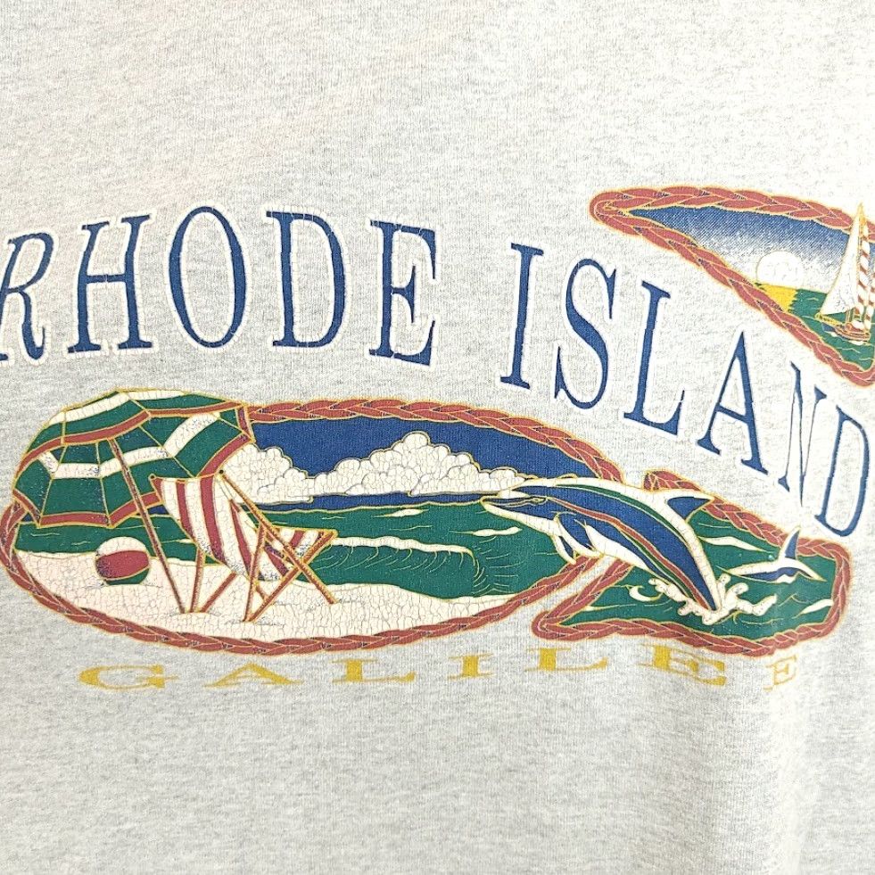 RHODE VINTAGE Pro Spirit Galilee Rhode Island T Shirt Mens XL Gray 90s Beach Dolphin Made In USA Size US XL / EU 56 / 4 - 3 Thumbnail