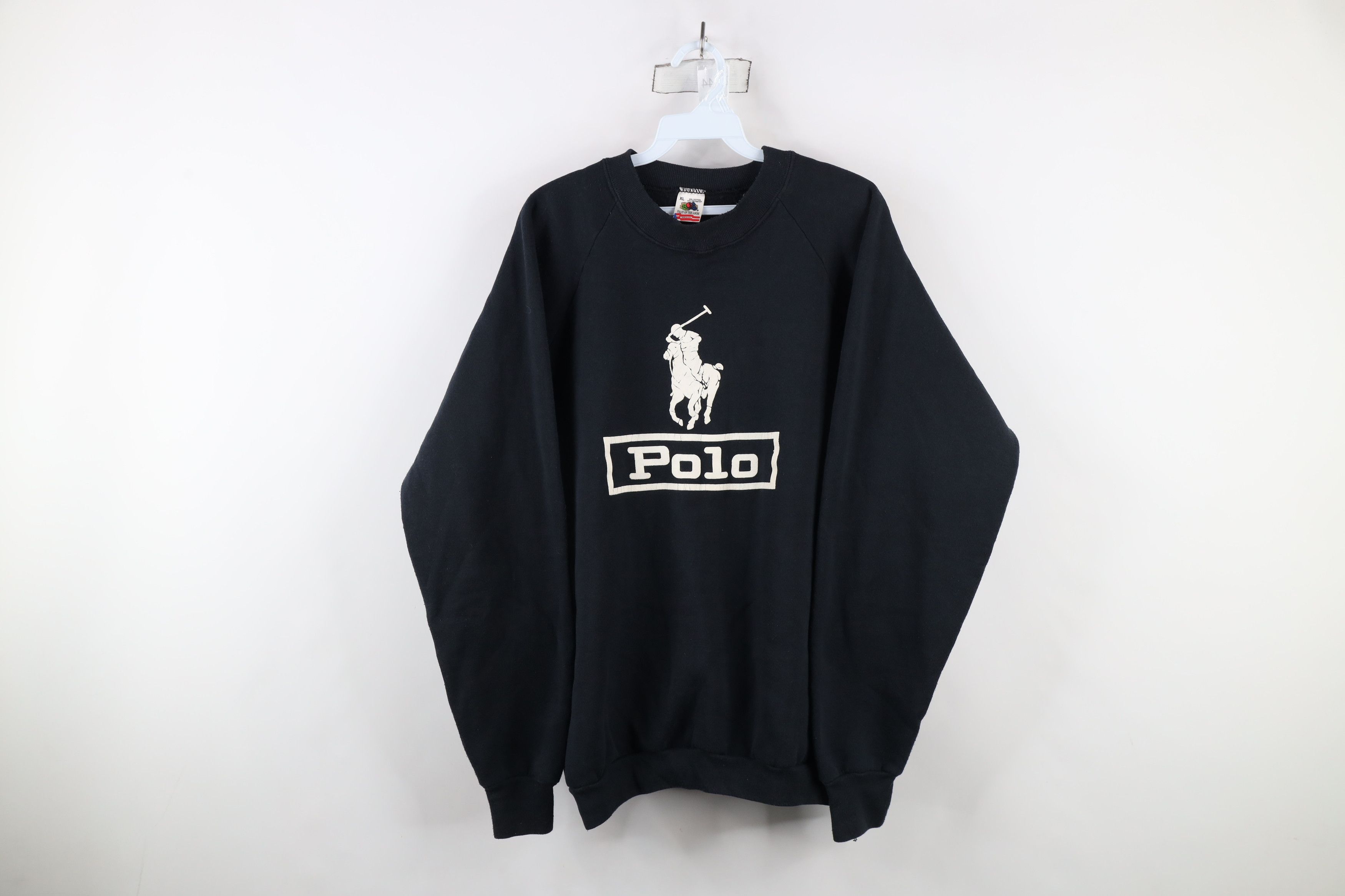 Vintage Vintage 90s Streetwear Polo Horse Crewneck Sweatshirt USA Size US XL / EU 56 / 4 - 1 Thumbnail