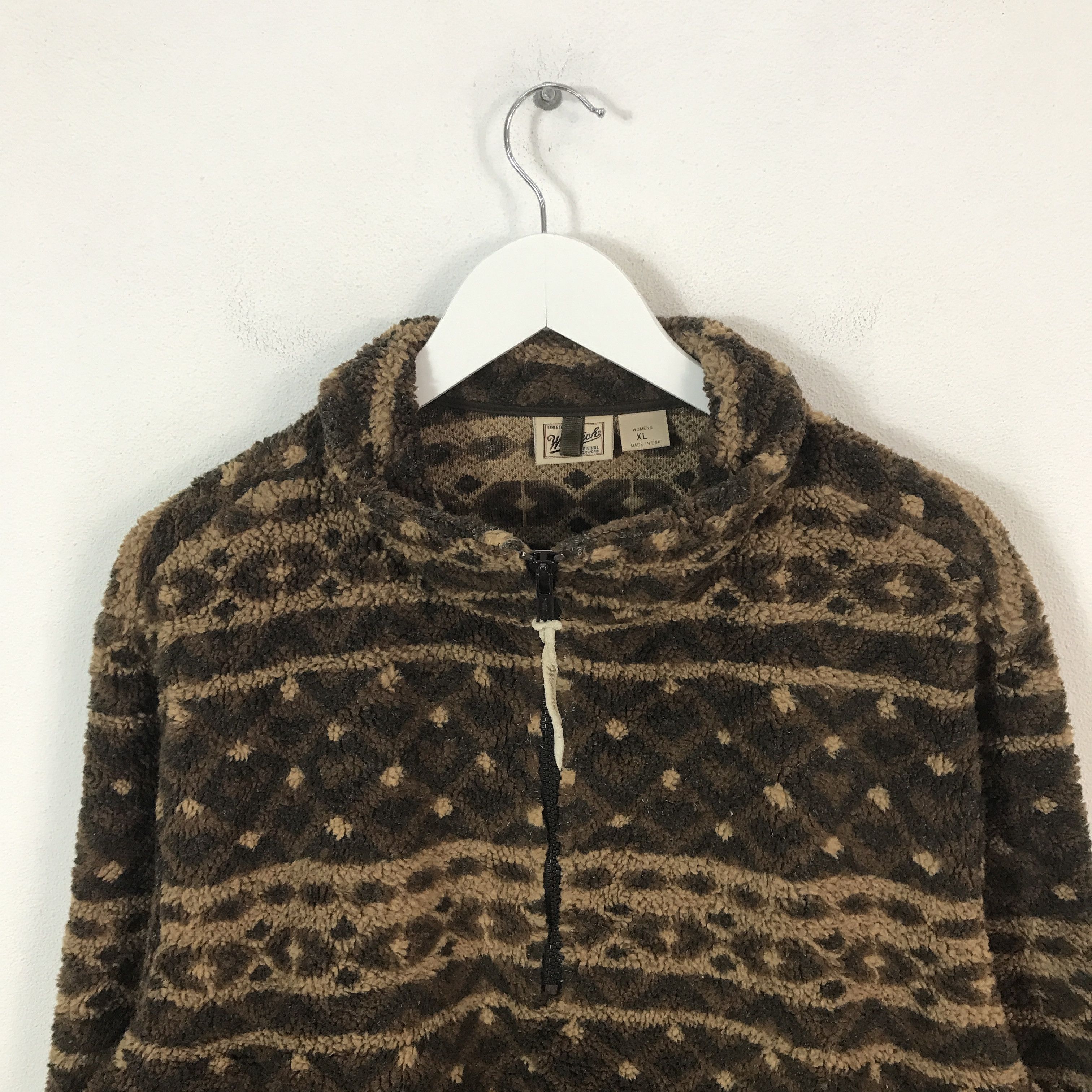 Woolrich Woolen Mills Vtg Woolrich Fleece Navajo Half Zipper sweater jacket Size XL / US 12-14 / IT 48-50 - 2 Thumbnail