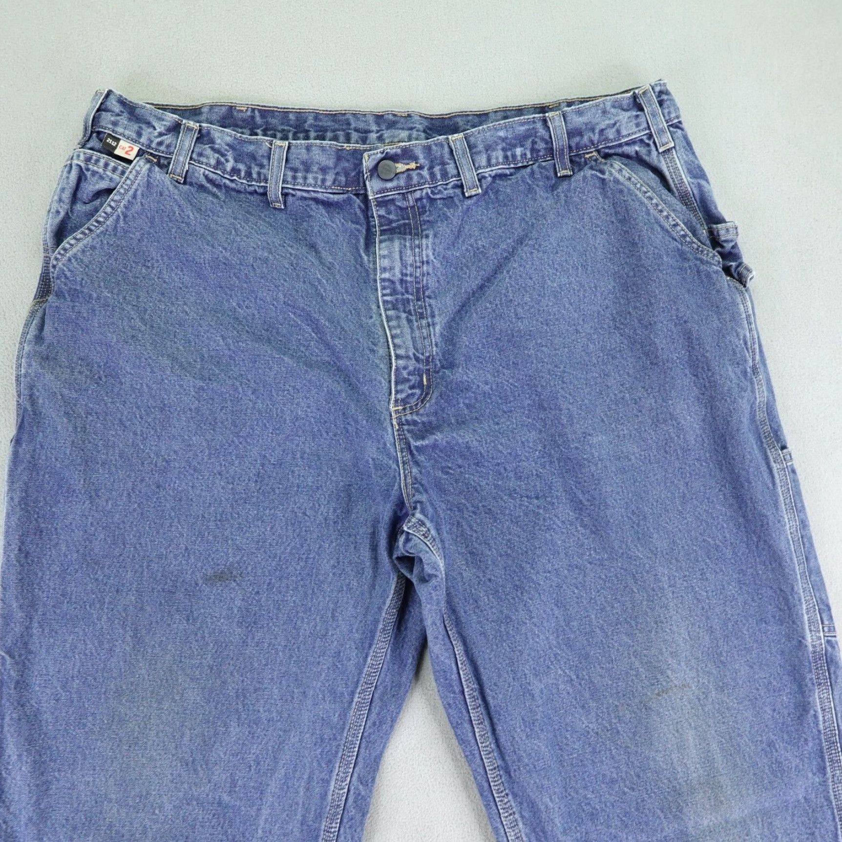 Carhartt VINTAGE Carhartt Jeans Mens 44x30 Blue Denim FR Flame Resistant Carpenter Regular Fit Size US 42 / EU 58 - 2 Thumbnail