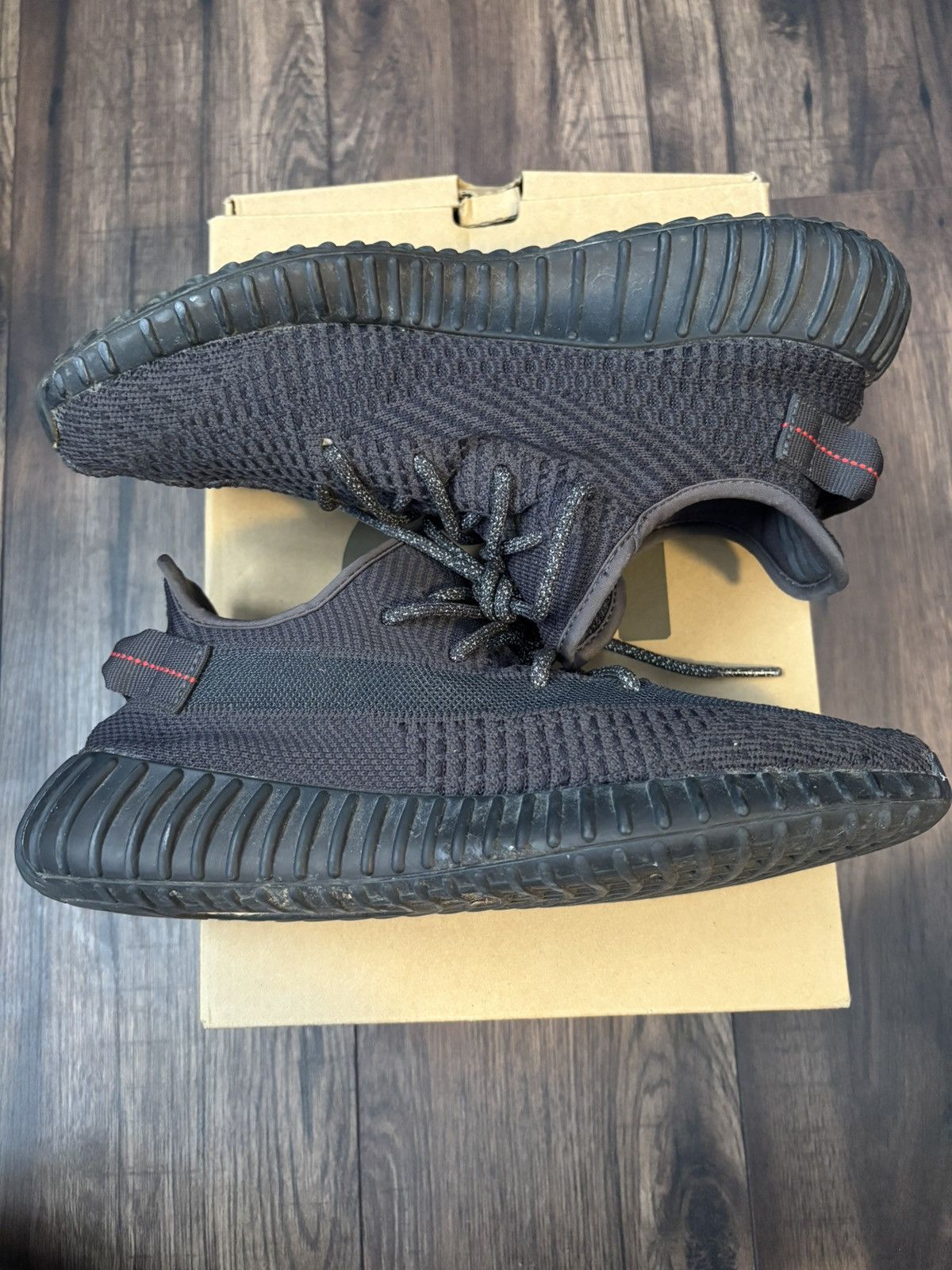 Adidas Size 10 - Yeezy Boost 350 V2 Black Non-Reflective Size US 10 / EU 43 - 3 Thumbnail