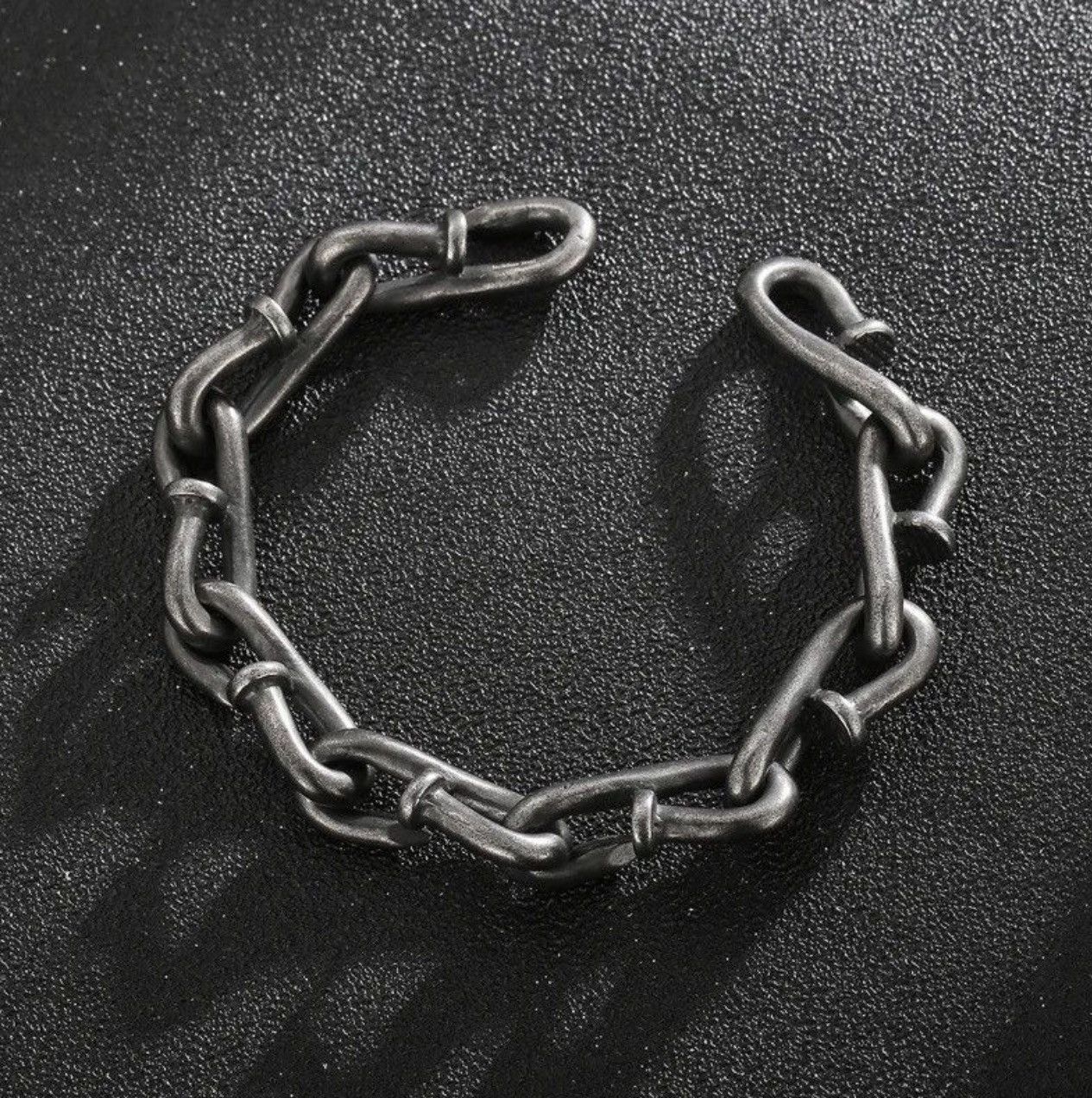 Vintage Vintage Nail Link Chain Bracelet Size ONE SIZE - 1 Thumbnail