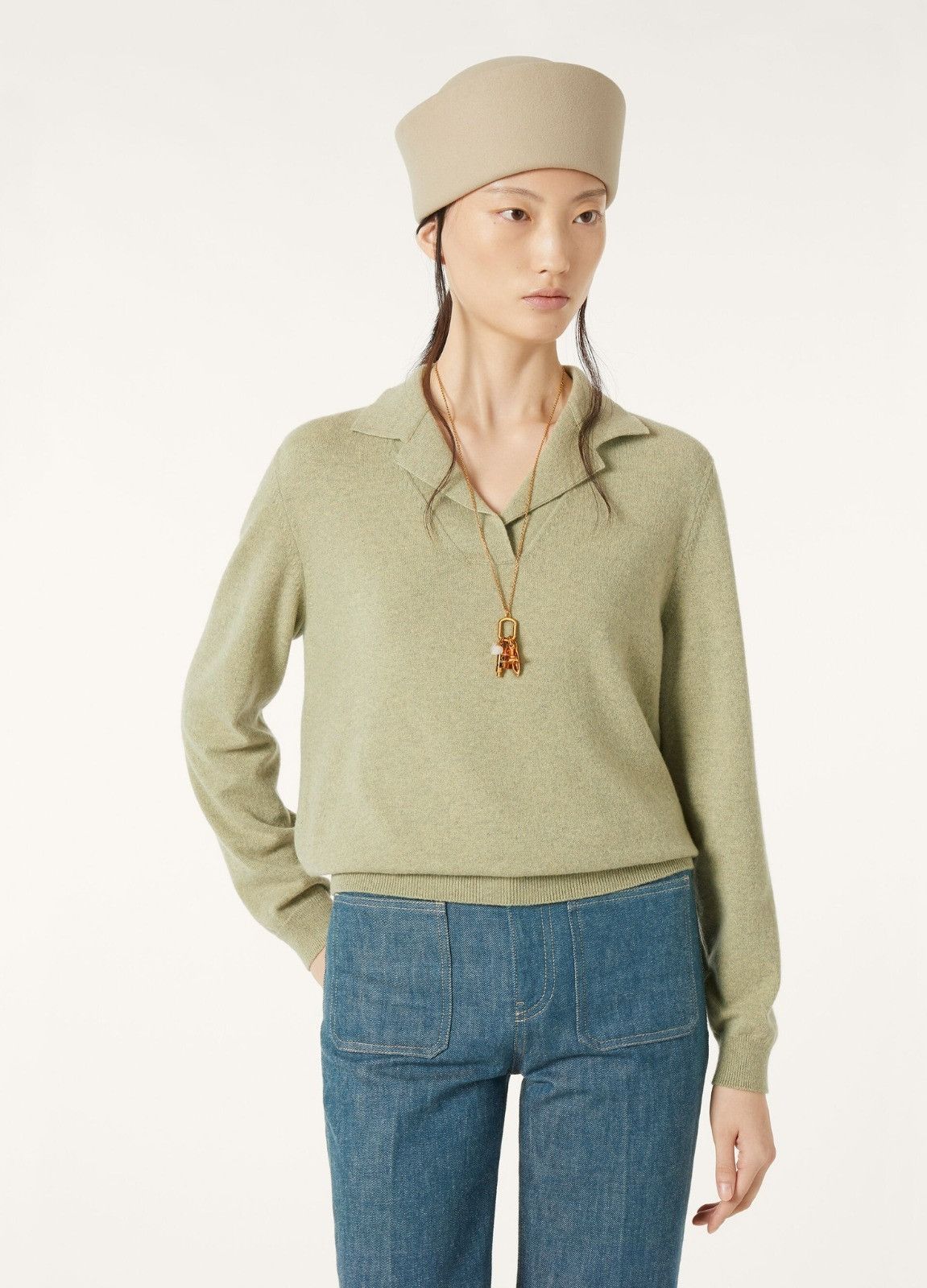 Loro Piana o1srvl11e0526 FAO9754 Arona Polo Shirt in Light Green Size M / US 6-8 / IT 42-44 - 4 Thumbnail