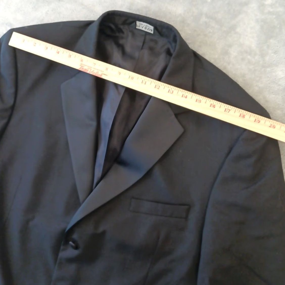 Jos. A. Bank Jos. A. Bank Tuxedo Blazer Mens 46 Extra Long Black Wool Single Breasted Notch Lapel Three-Button Pocket Dry Clean Only Jacket Coat Vintage: No Size 46R - 2 Thumbnail
