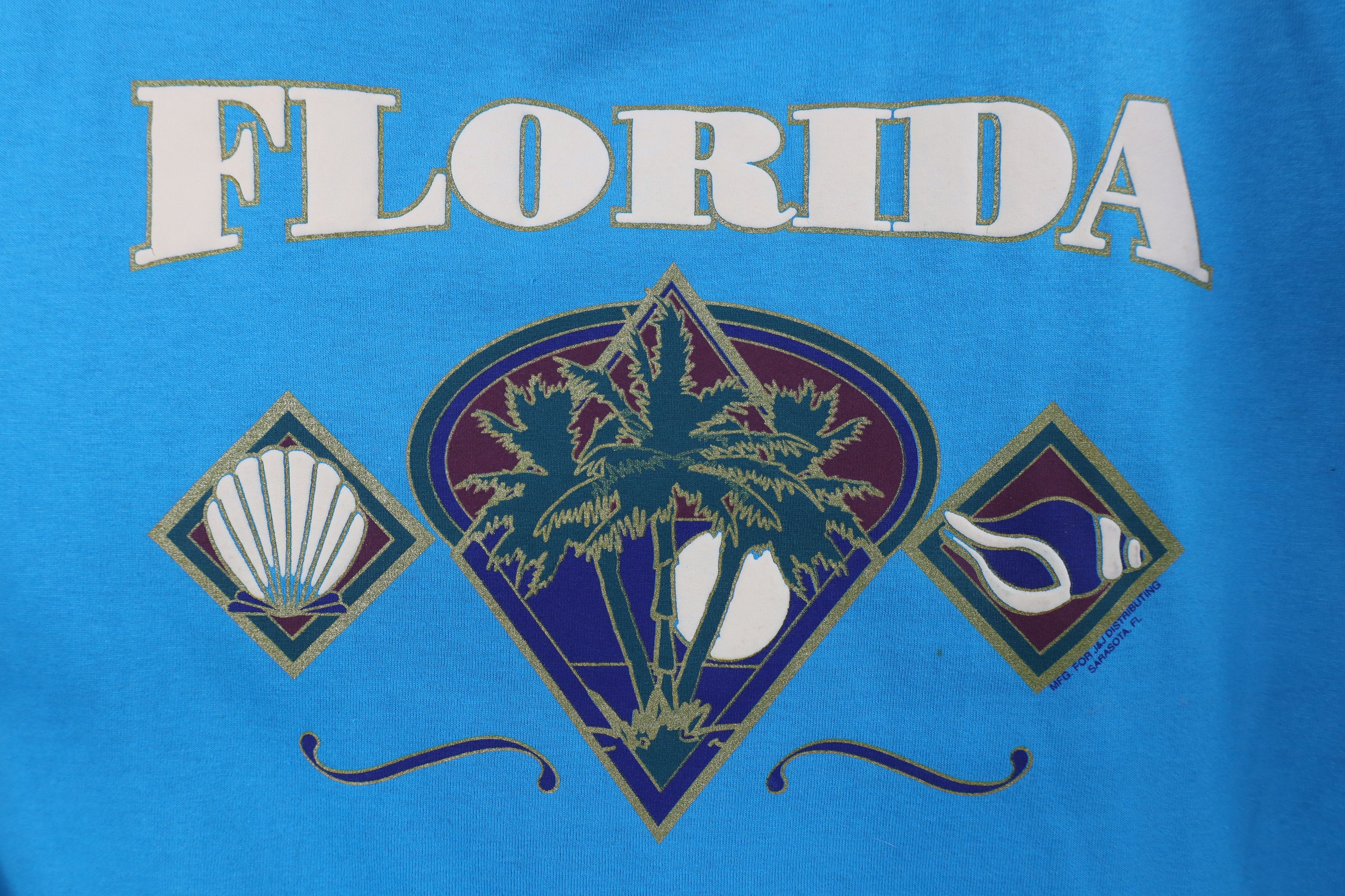Vintage Vintage 90s Streetwear Spell Florida Seashell Beach T-Shirt Size US XL / EU 56 / 4 - 4 Thumbnail
