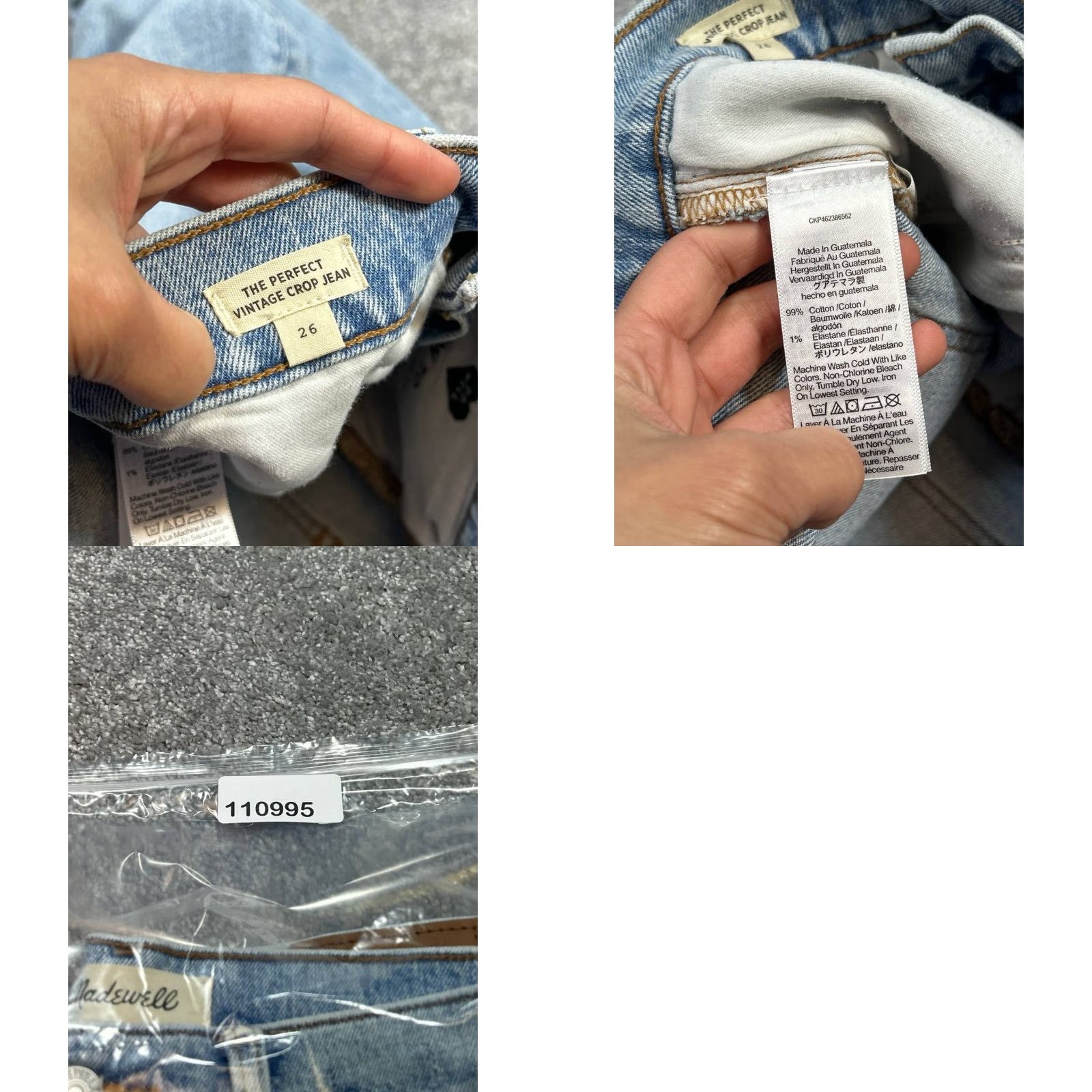 Madewell Madewell The Perfect Vintage Jeans Womens 26 Blue Denim High Rise Cropped 26x27 Jeans Womens Blue 90s City Preppy Style Size 26" / US 2 / IT 38 - 8 Thumbnail