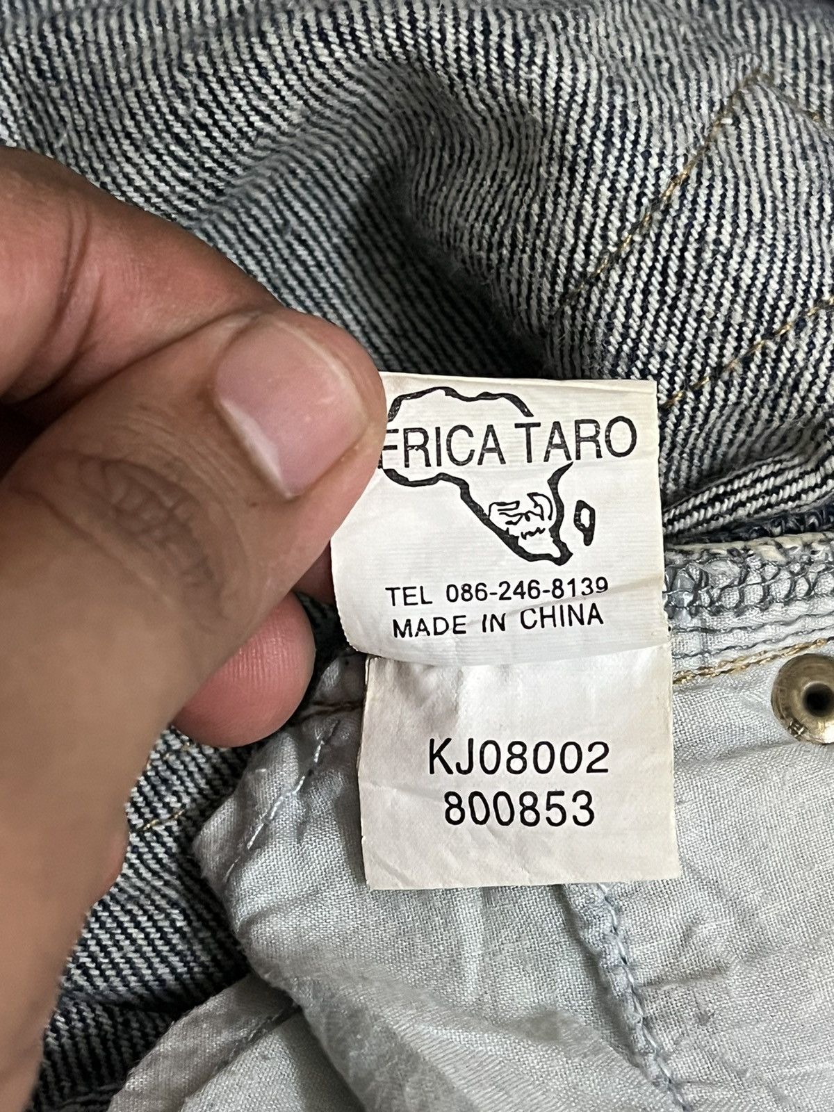 Beauty Beast Vintage Africa Taro Indigo Patches Jeans Size US 31 - 10 Thumbnail