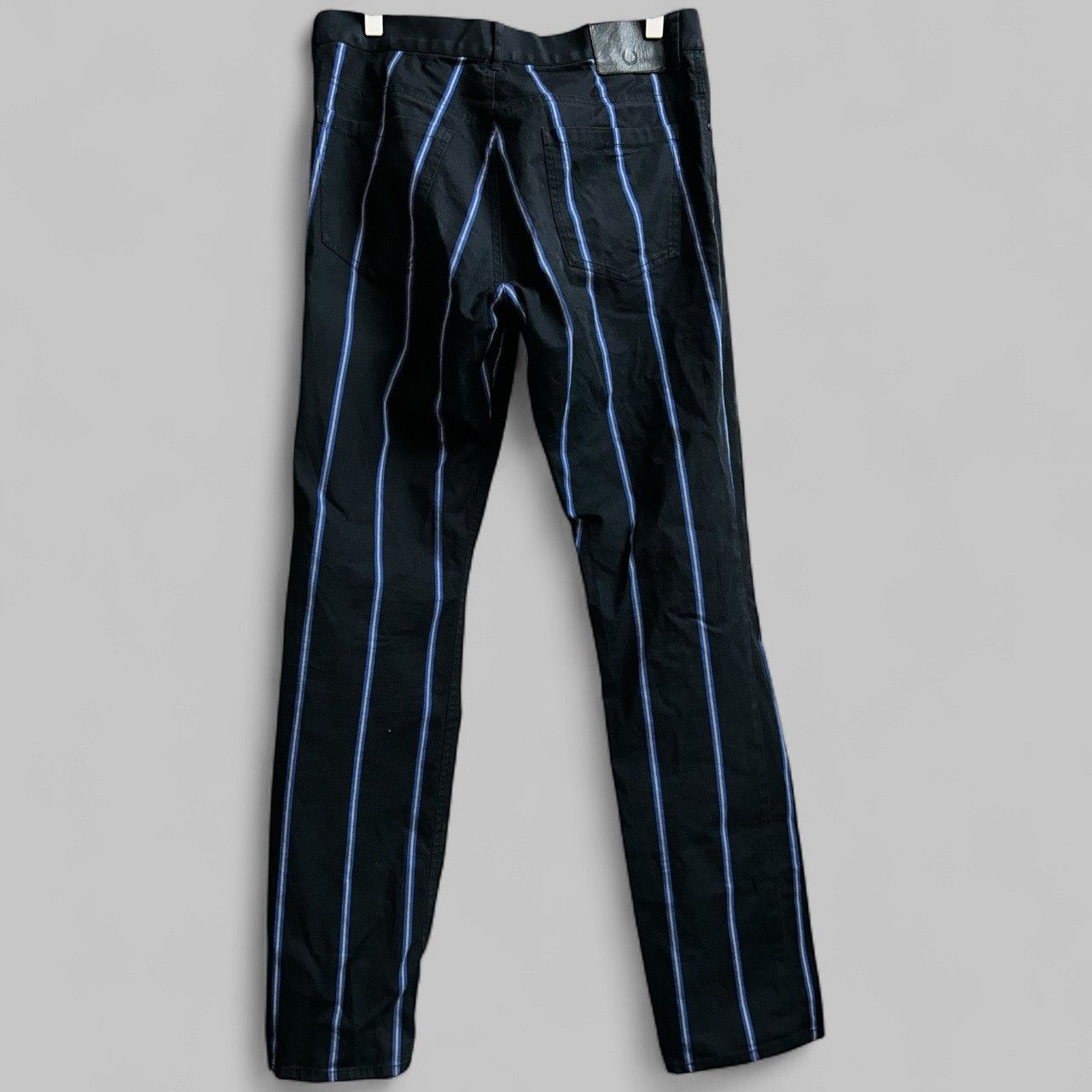 Fred Perry Striped Blue Britpop Pants Size US 33 - 4 Thumbnail