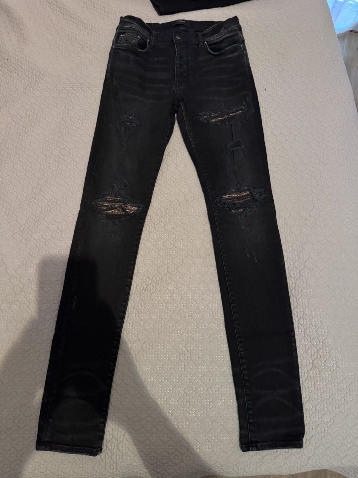 Amiri AMIRI Distressed skinny jeans Size US 32 / EU 48 - 1 Thumbnail