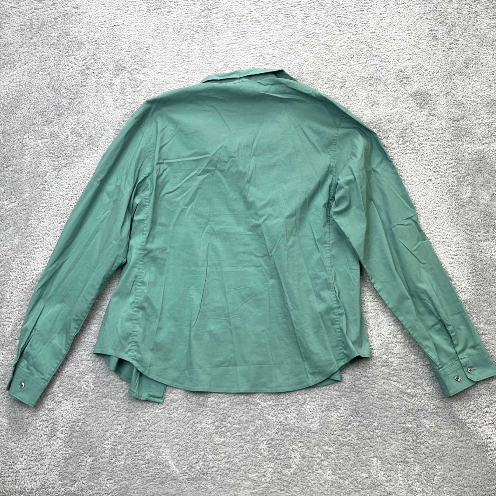 Uniqlo Uniqlo Shirt Mens M Green Button Front Long Sleeve Stretch Cotton Nylon Ble Size US M / EU 48-50 / 2 - 4 Thumbnail