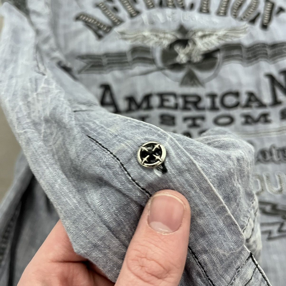 Affliction × Vintage Y2K Affliction Button Up Long sleeve Garage racing dress T Size US L / EU 52-54 / 3 - 9 Thumbnail