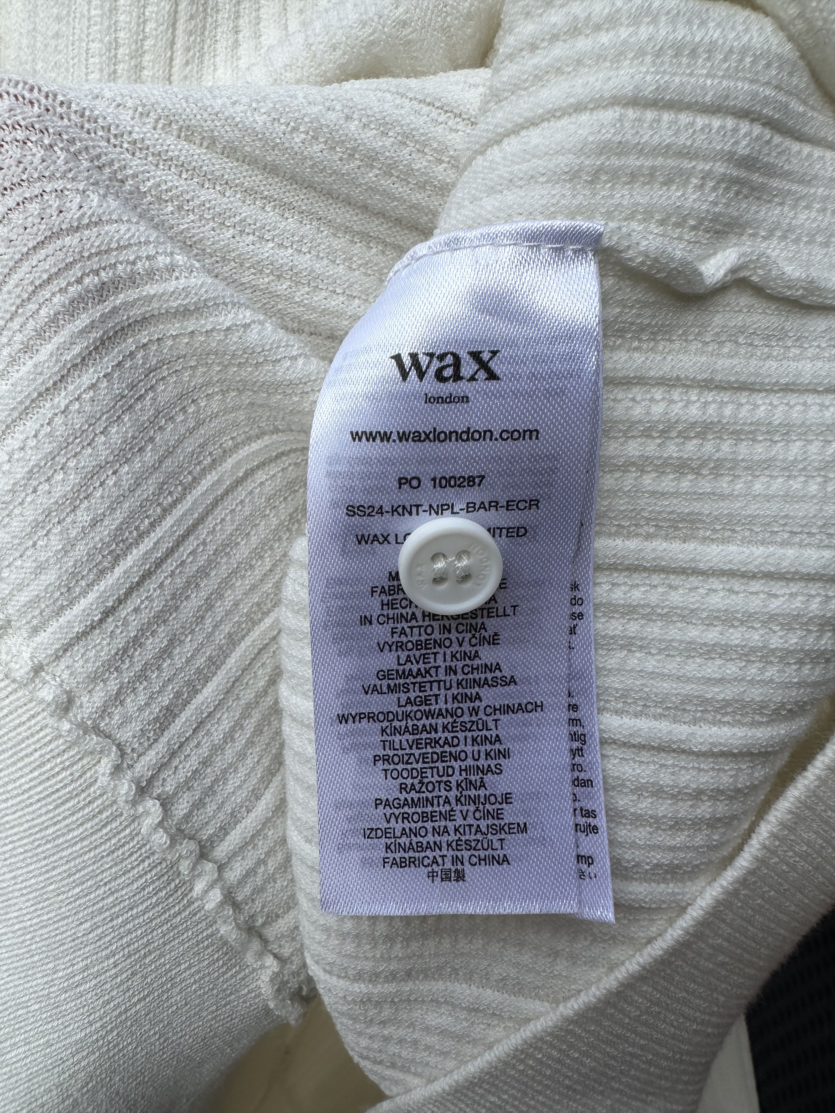 Wax London Naples Ecru Textured Knitted Polo Shirt Size US S / EU 44-46 / 1 - 5 Thumbnail