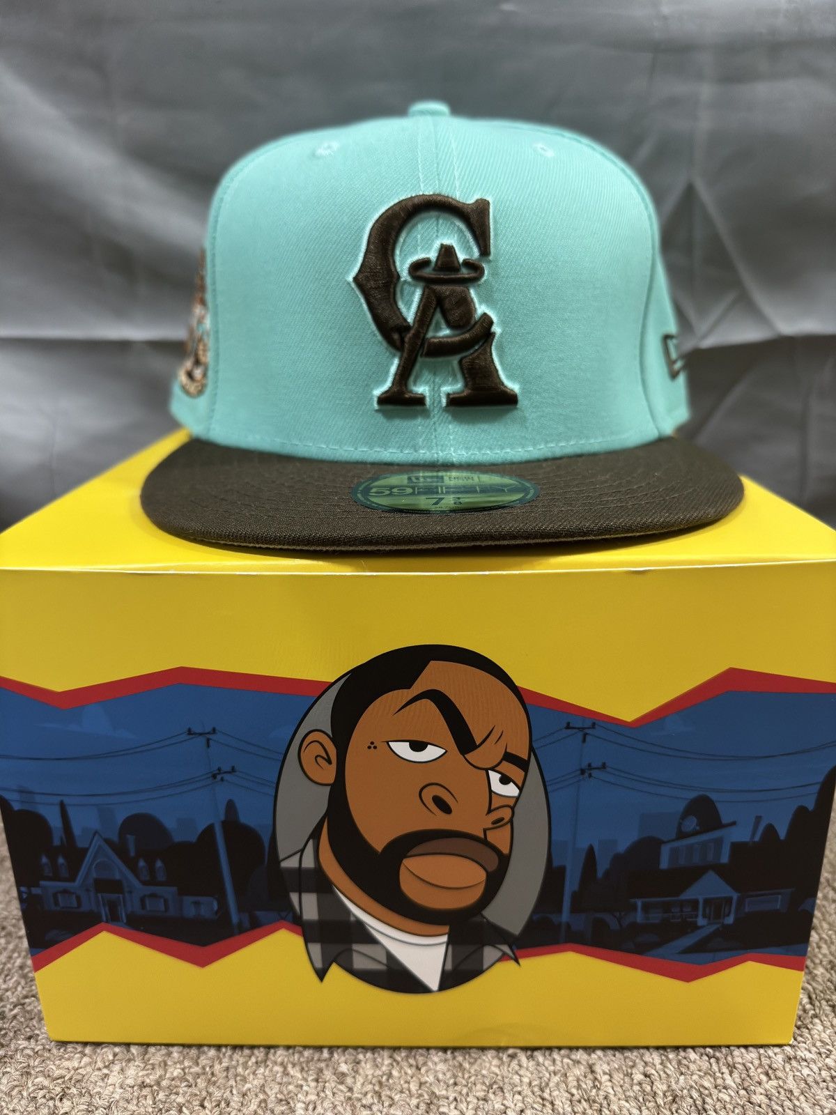 image of Hat x Hat Club Lids Hd Exclusive Size 7 3/8 in Mint, Men's