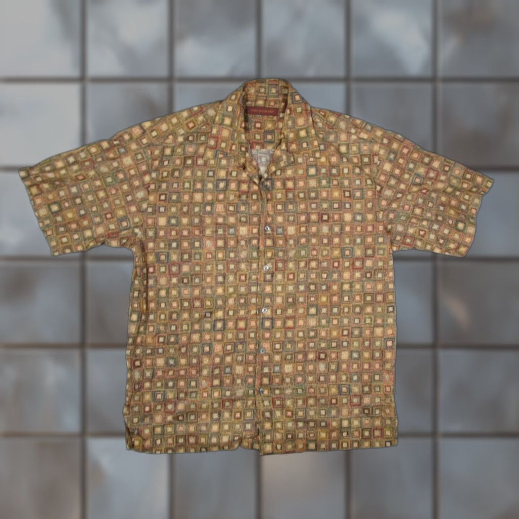 Tori Richard Tori Richard Mens Medium Yellow Short Sleeve Hawaiian Shirt Button Up Cotton Lawn Size US M / EU 48-50 / 2 - 1 Thumbnail