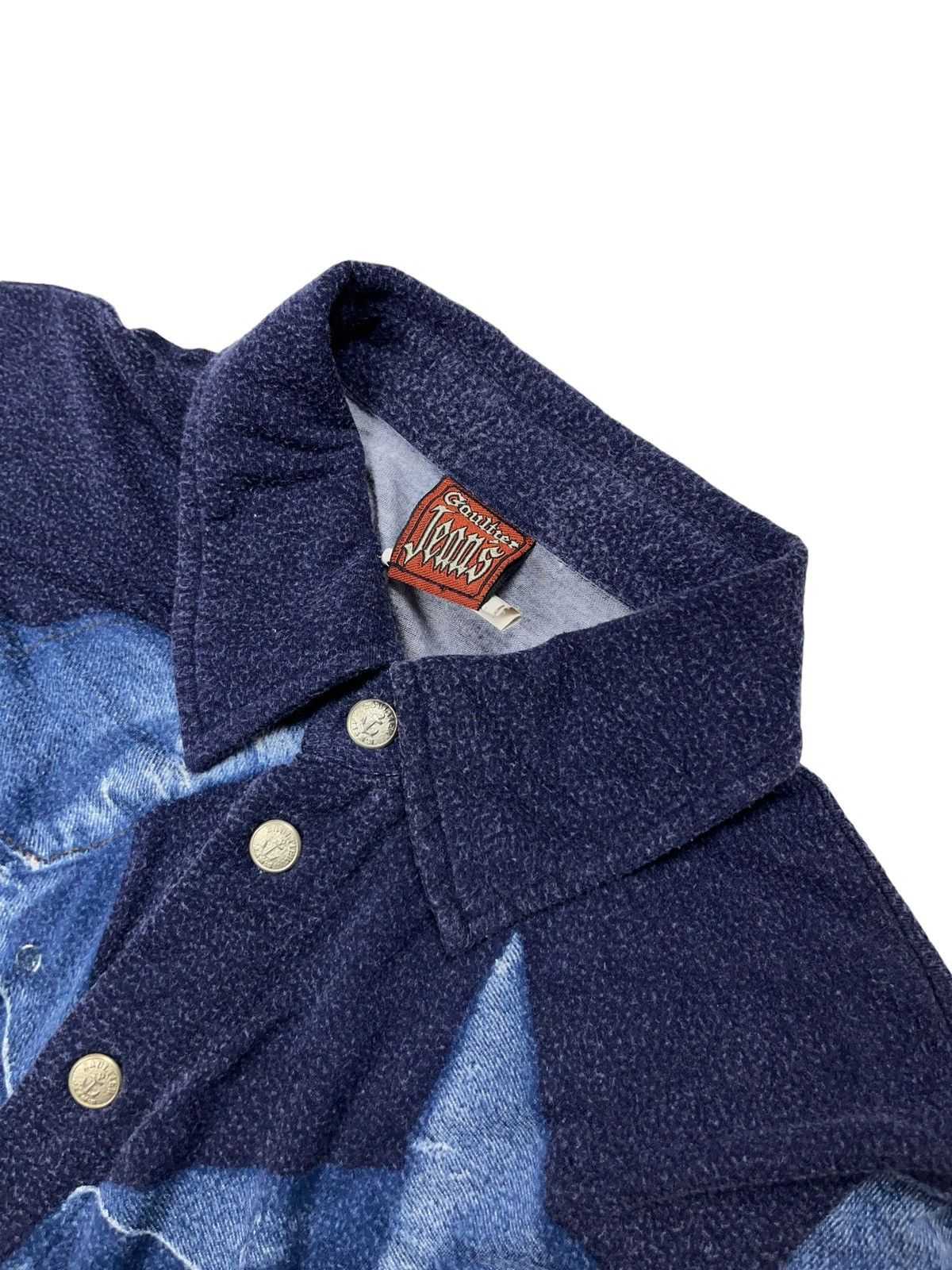 Jean Paul Gaultier Jean Paul Gaultier SS97 Trompe Button Up Shirt Denim Print Size M / US 6-8 / IT 42-44 - 6 Thumbnail