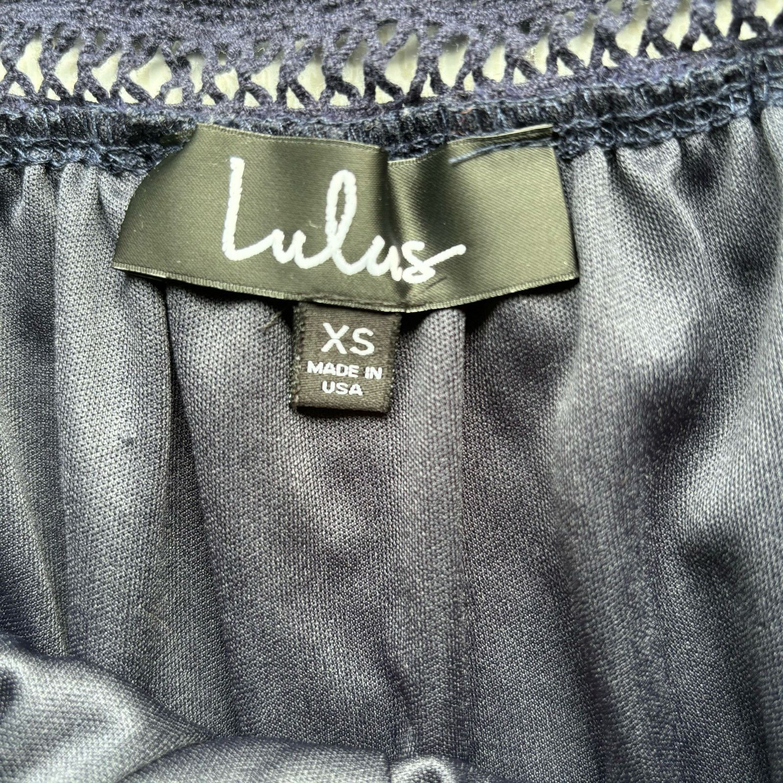Other Lulus Dark Blue Off-Shoulder Crop Top Size XS Size XS / US 0-2 / IT 36-38 - 8 Thumbnail
