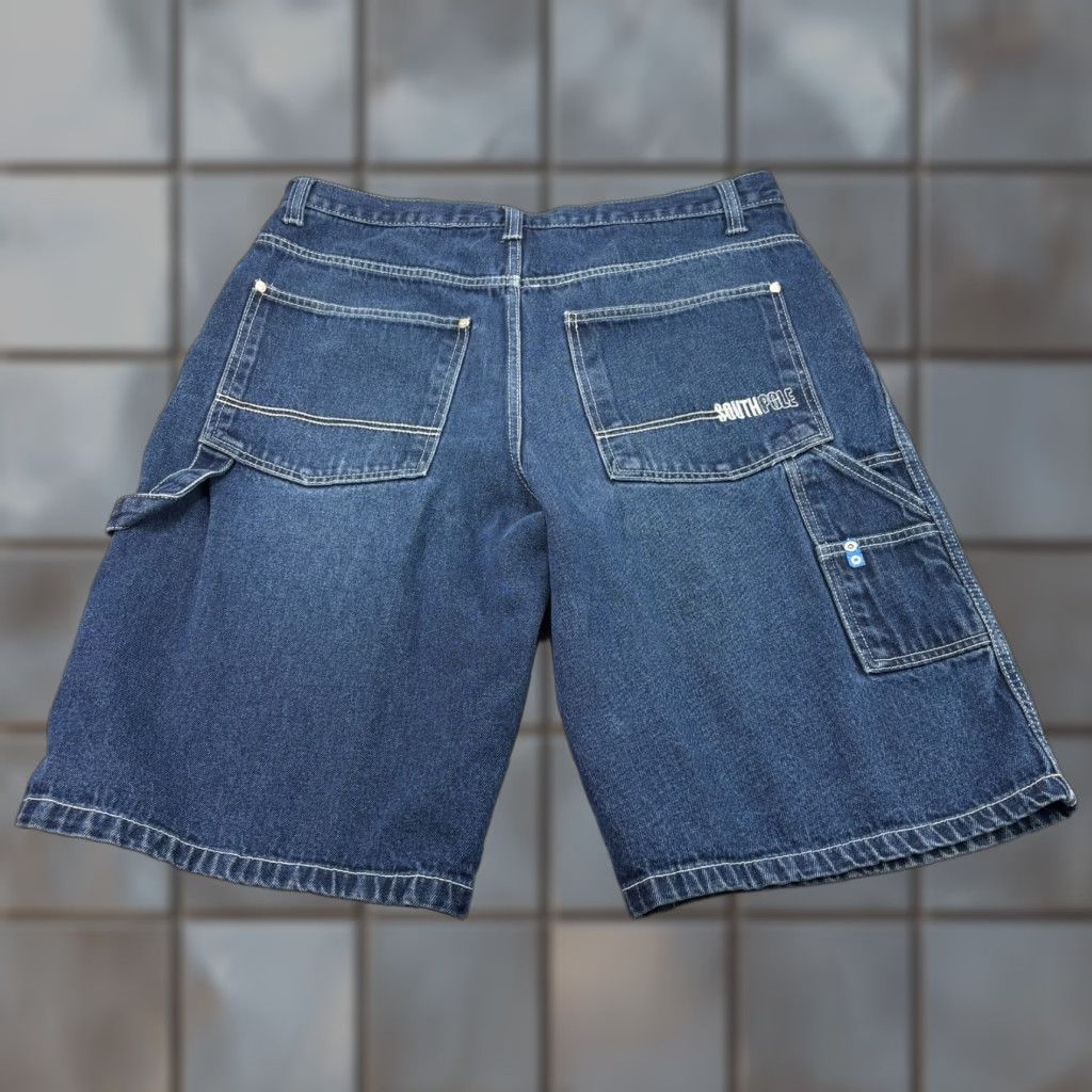 VINTAGE Southpole Denim Shorts Men 36 Blue Bermuda 90s Hip Hop