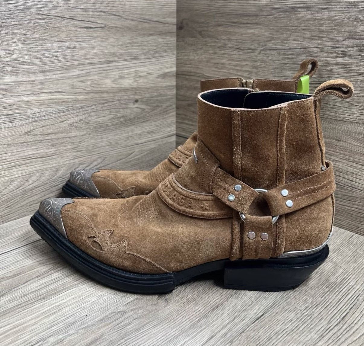 Balenciaga Balenciaga Santiago Khaki Metal Toe Ankle Boots J41 Size US 9.5 / EU 42-43 - 1 Thumbnail