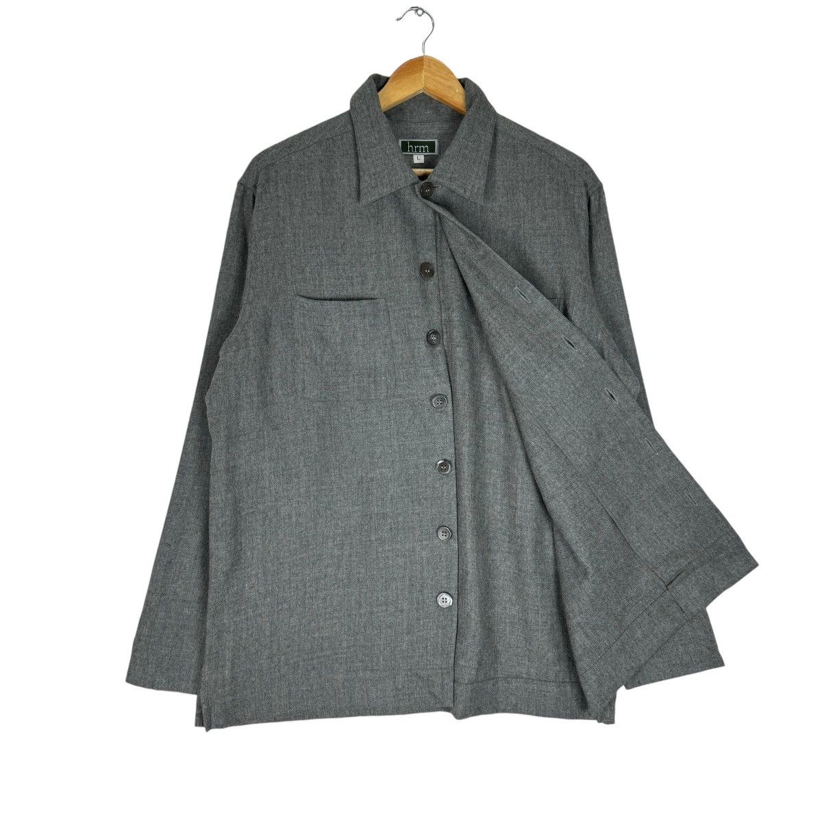 Blue Blue Japan ❄️HRM WOOL BUTTON UP SHIRT Size US L / EU 52-54 / 3 - 6 Thumbnail