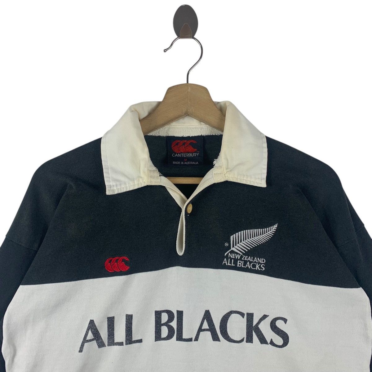 Canterbury of New Zealand × Vintage Vintage CANTERBURY all black long sleeve polo tees Size US M / EU 48-50 / 2 - 2 Thumbnail