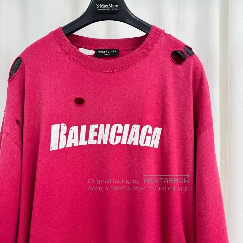 Balenciaga Balenciaga Ripped Alphabet Print Short Sleeve Size US S / EU 44-46 / 1 - 3 Thumbnail