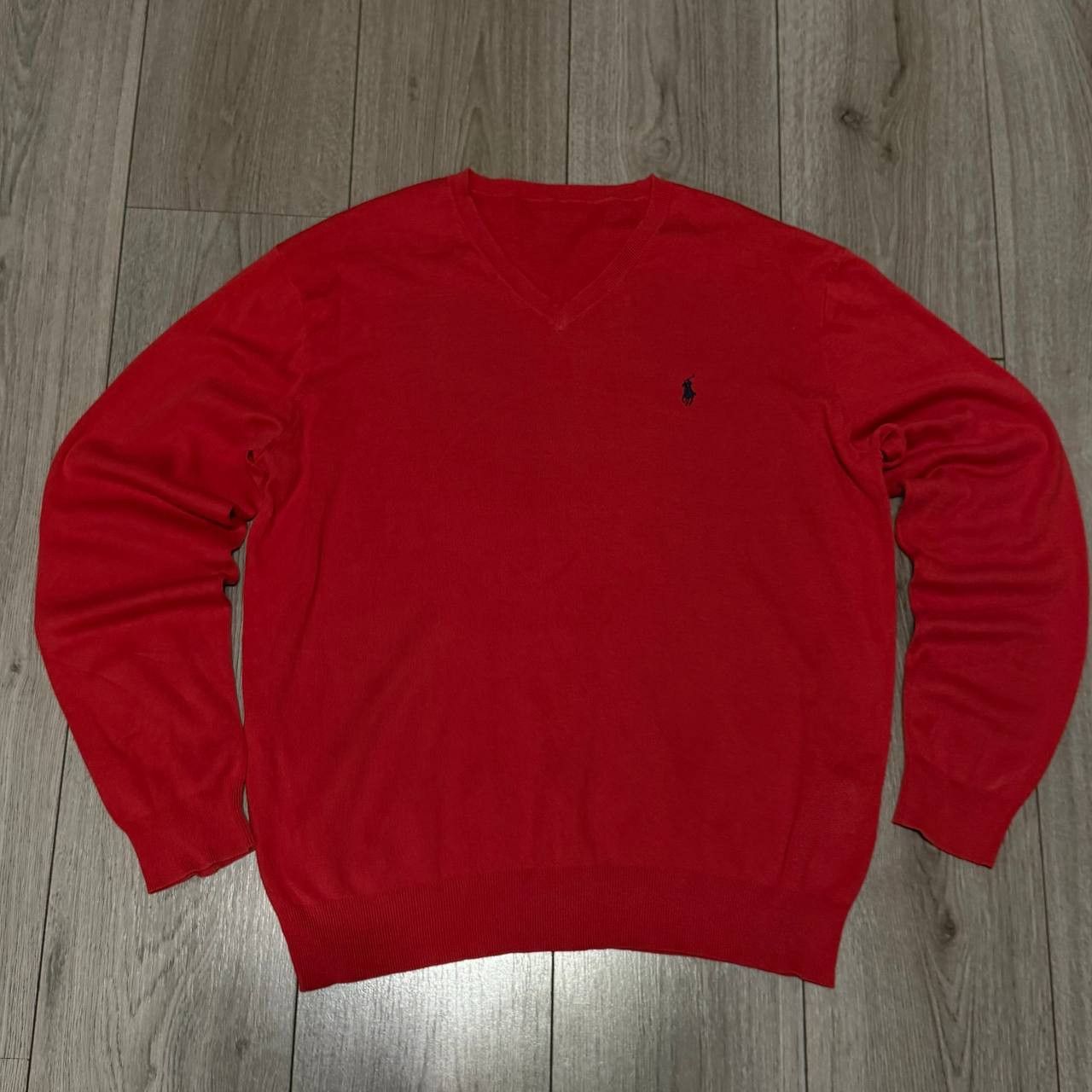 Polo Ralph Lauren polo ralph lauren v neck sweater mens XL Red Size US XL / EU 56 / 4 - 1 Thumbnail