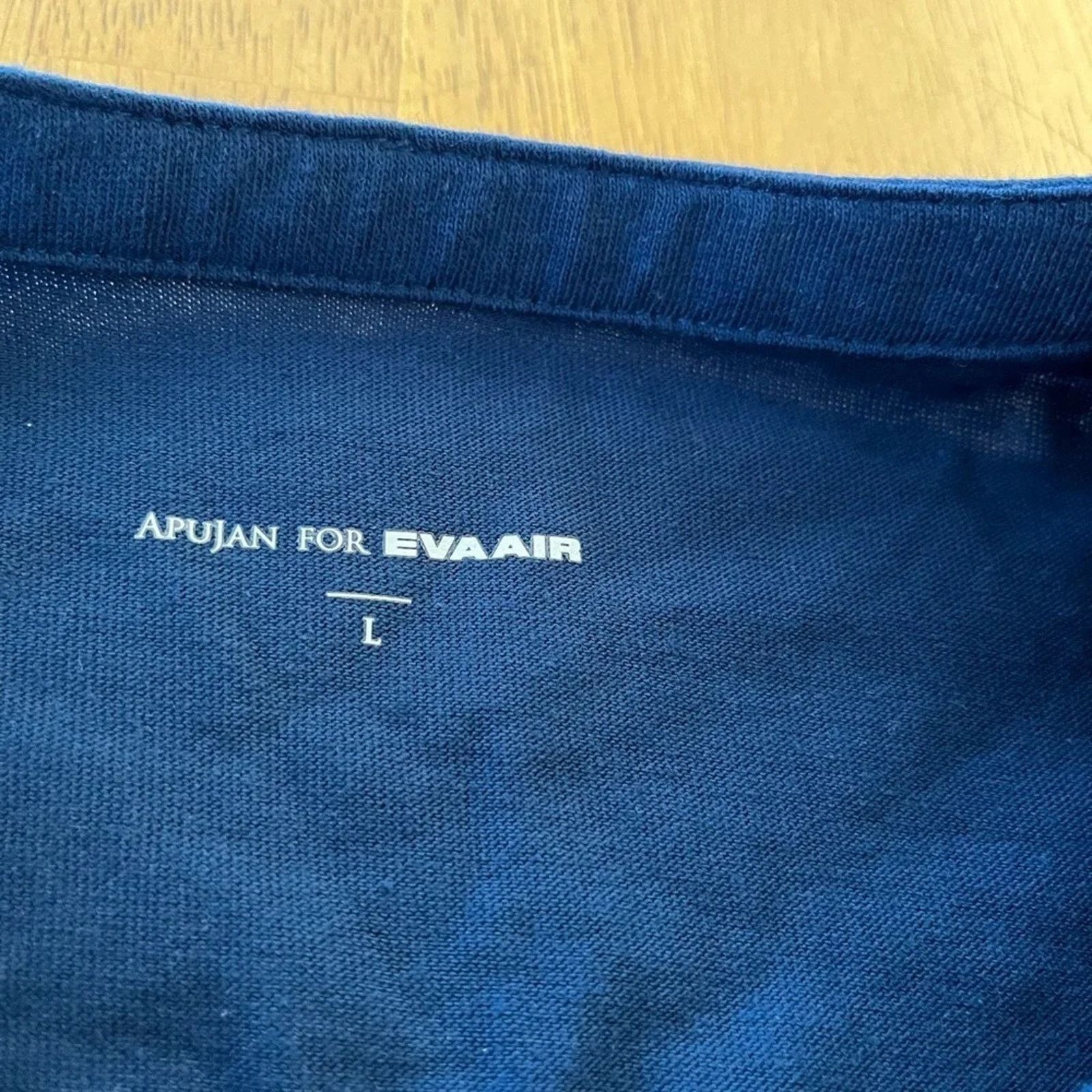 The Unbranded Brand Apujan for EVA AIR navy blue long sleeve pajama top, size L Size US 36 / EU 52 - 3 Thumbnail