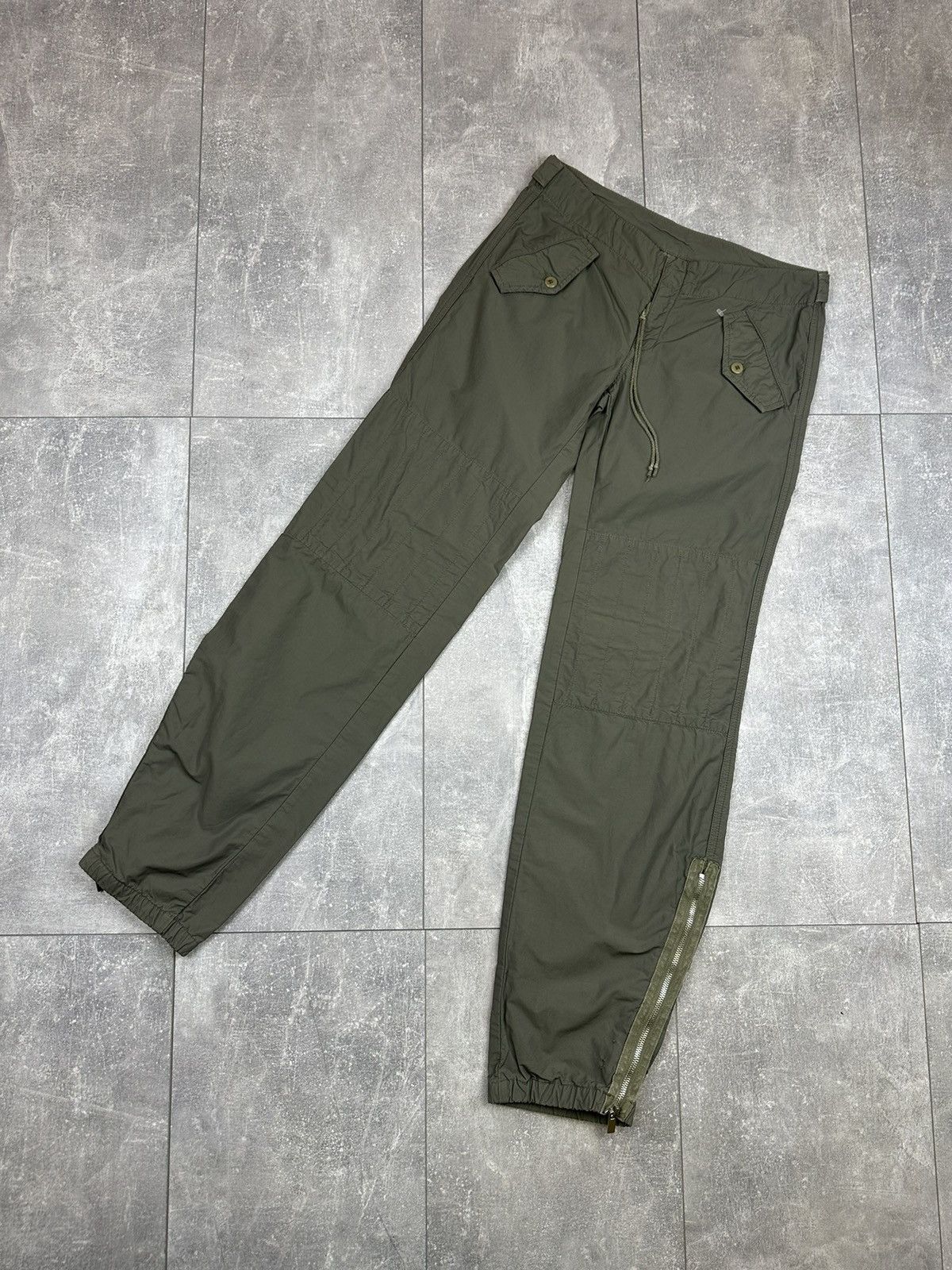 Diesel Women’s Khaki Diesel Double Knee Jogger Pants Y2K Size 27" / US 4 / IT 40 - 1 Thumbnail