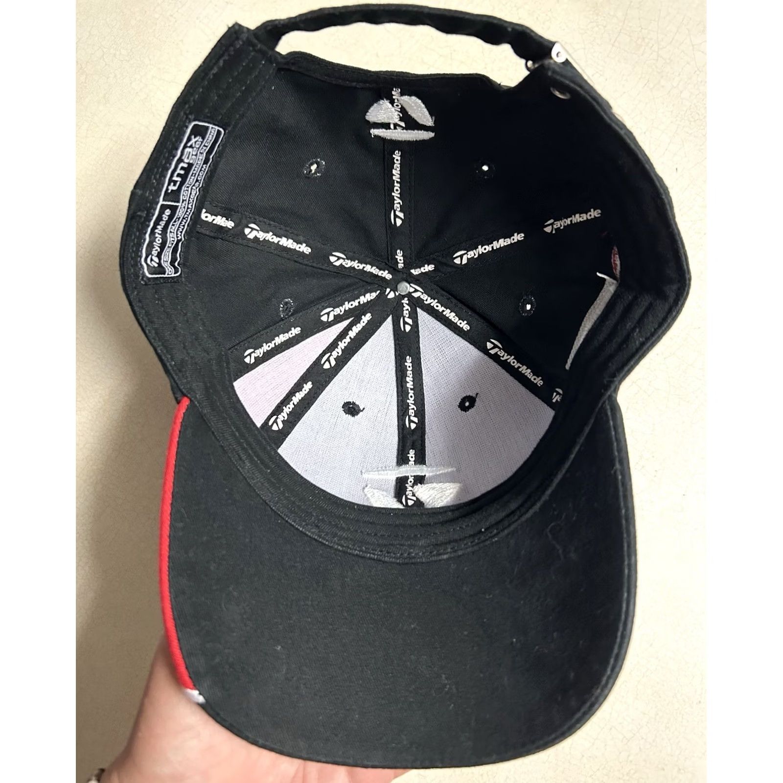 TaylorMade VINTAGE TaylorMade Burner Adjustable Hat Cap Black/Red Embroidered Mens One Size Baseball Cap Adjustable Hat Size ONE SIZE - 8 Thumbnail