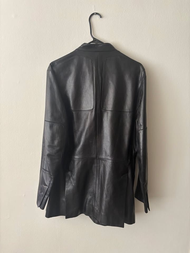 Jil Sander JIL SANDER LEATHER JACKET 48 M PANELED RAF SIMONS VUKMIROVIC Size US M / EU 48-50 / 2 - 2 Thumbnail
