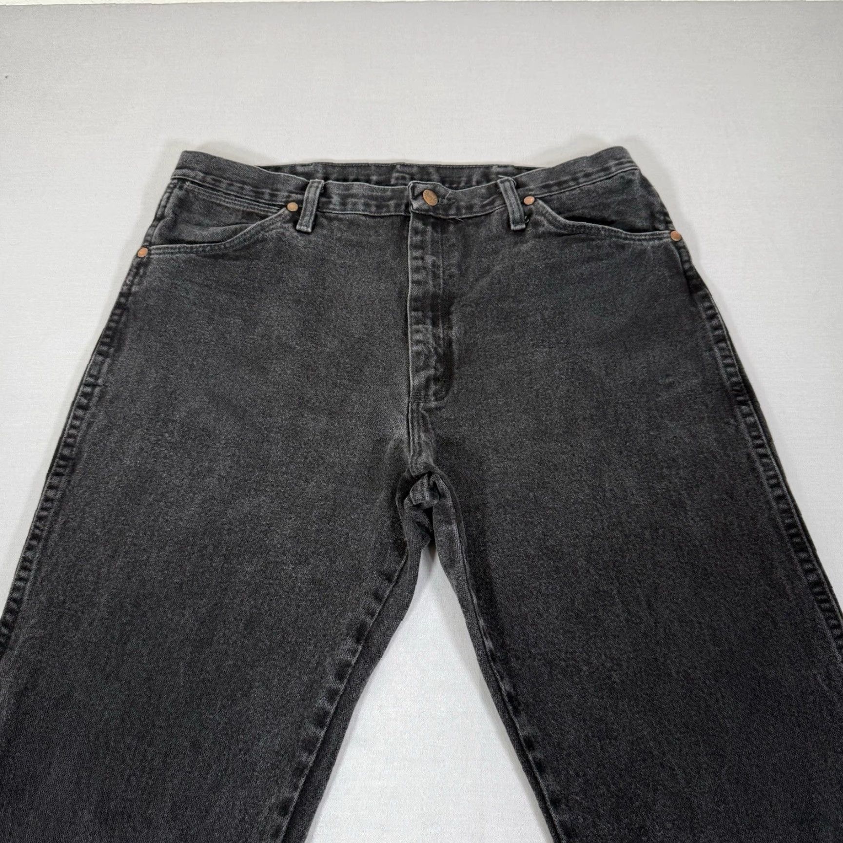 Wrangler Wrangler Jeans Mens 36x34 Black 13MWZ Straight Denim Pants Western Cowboy Cut Jeans Size US 36 / EU 52 - 2 Thumbnail