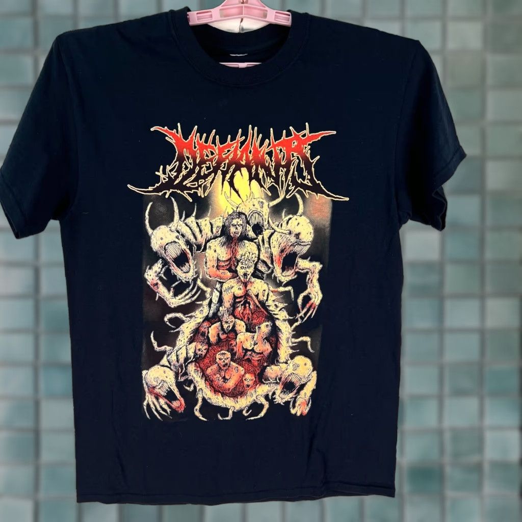 Vintage Defiant Flesh Ritual T-Shirt Mens L Black Graphic Tee 90s Event Concert Style Artwork Size US L / EU 52-54 / 3 - 1 Thumbnail
