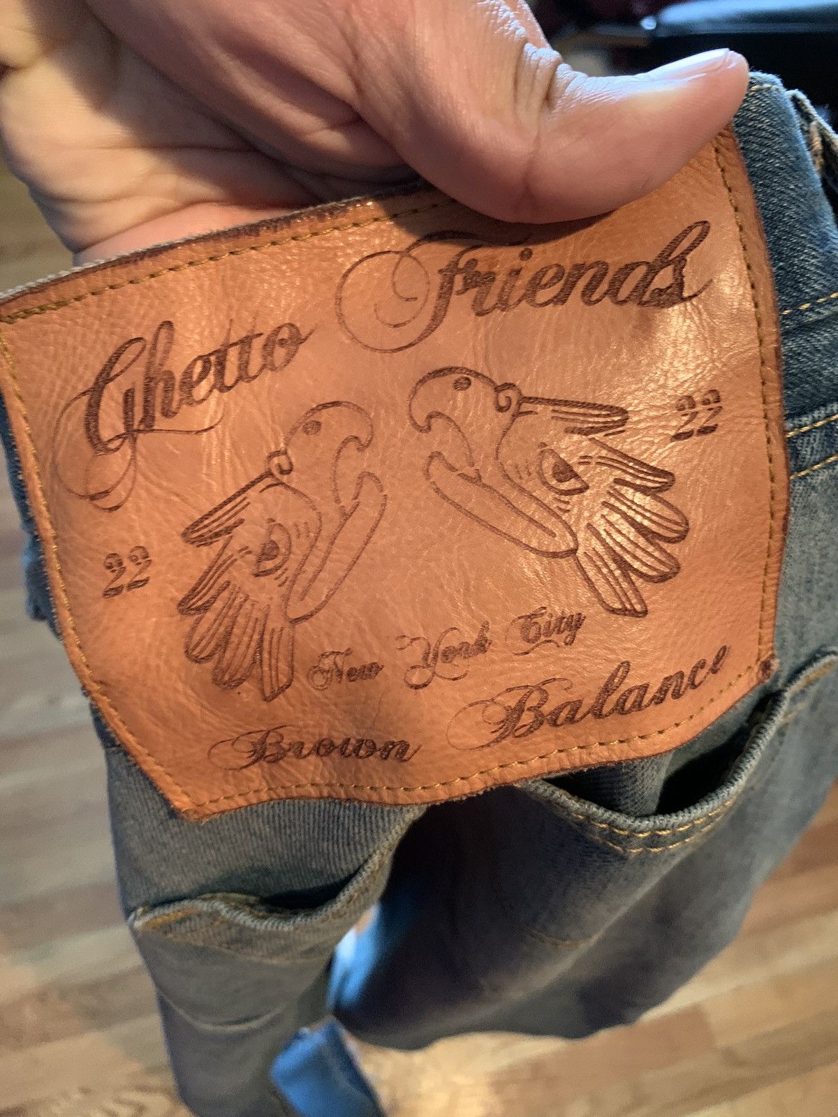 Japanese Brand Ghetto friends distressed denim Size US 36 / EU 52 - 3 Thumbnail