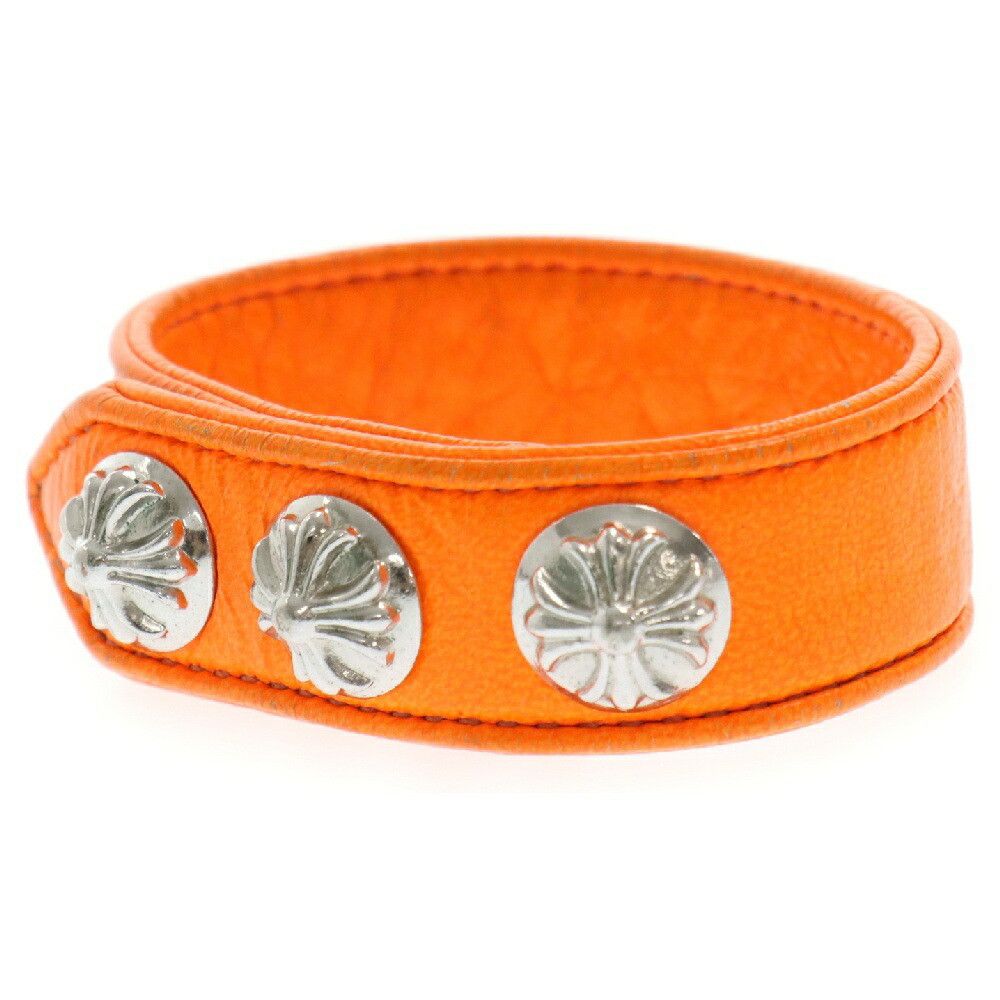Chrome Hearts CHROME HEARTS 3 BUTTON 2 SNAP LEATHER BRACELET