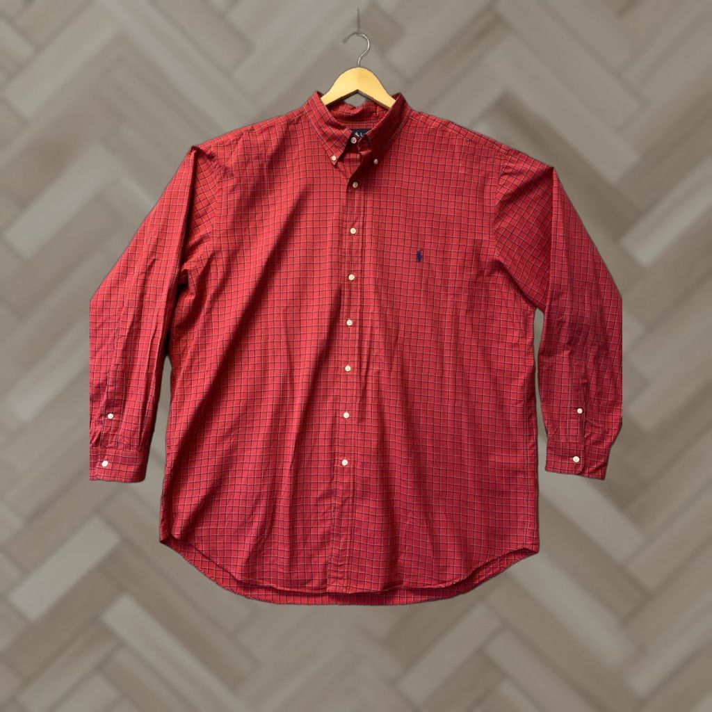 Ralph Lauren RALPH LAUREN Button Down Shirt Mens XXLT Red Classic Check Long Sleeve /161-16 Size US XXL / EU 58 / 5 - 1 Thumbnail