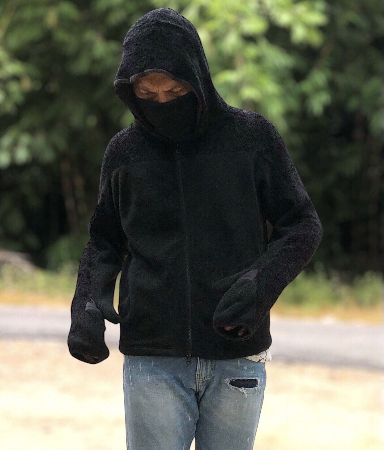 Yohji Yamamoto Gomme by Yohji Yamamoto Ninja Glove Fleece Zip Hoodie Jacket Size US M / EU 48-50 / 2 - 1 Thumbnail