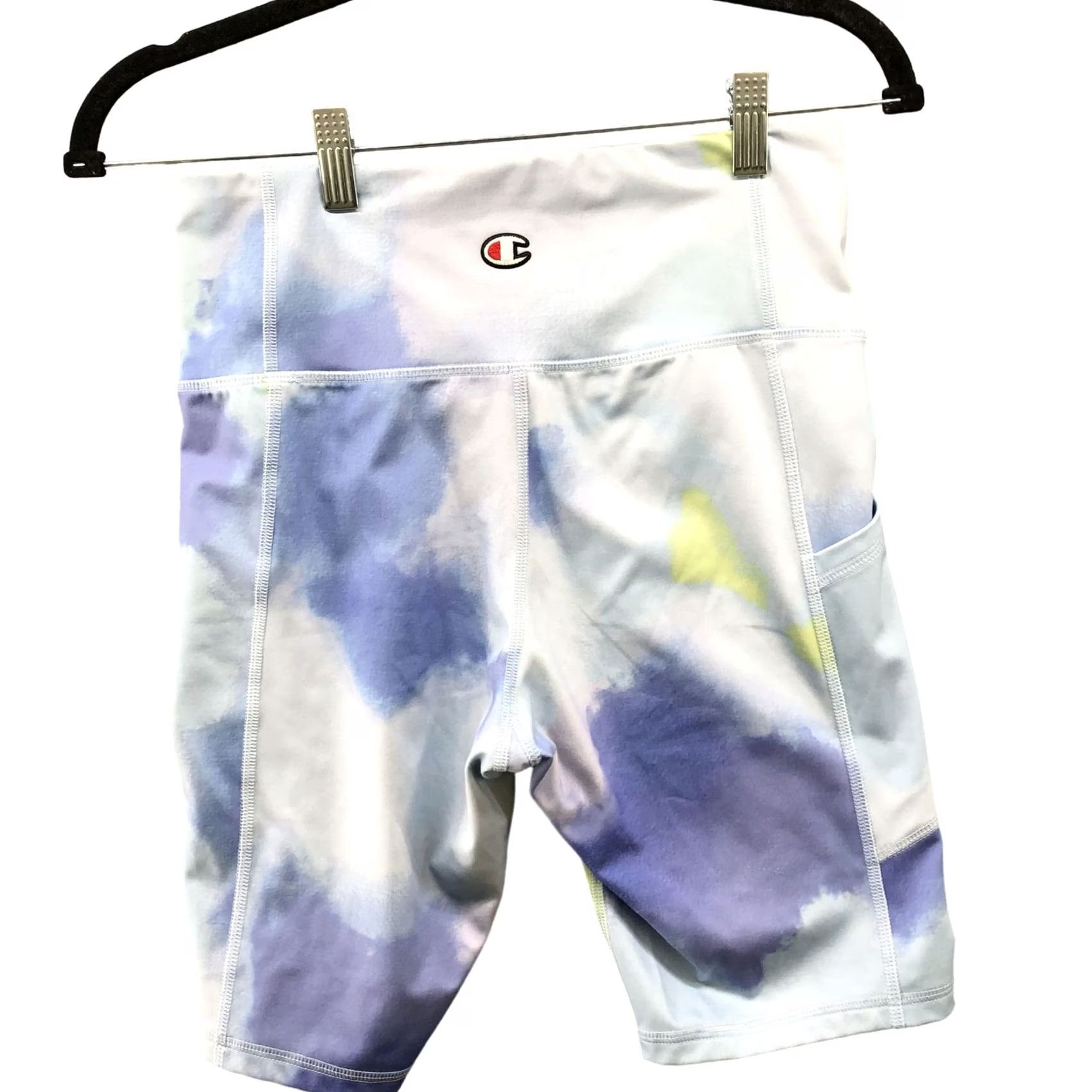 Champion Champion Bike Shorts Womens M Blue Tie Dye Long Activewear Compression Size 32" / US 10 / IT 46 - 2 Thumbnail