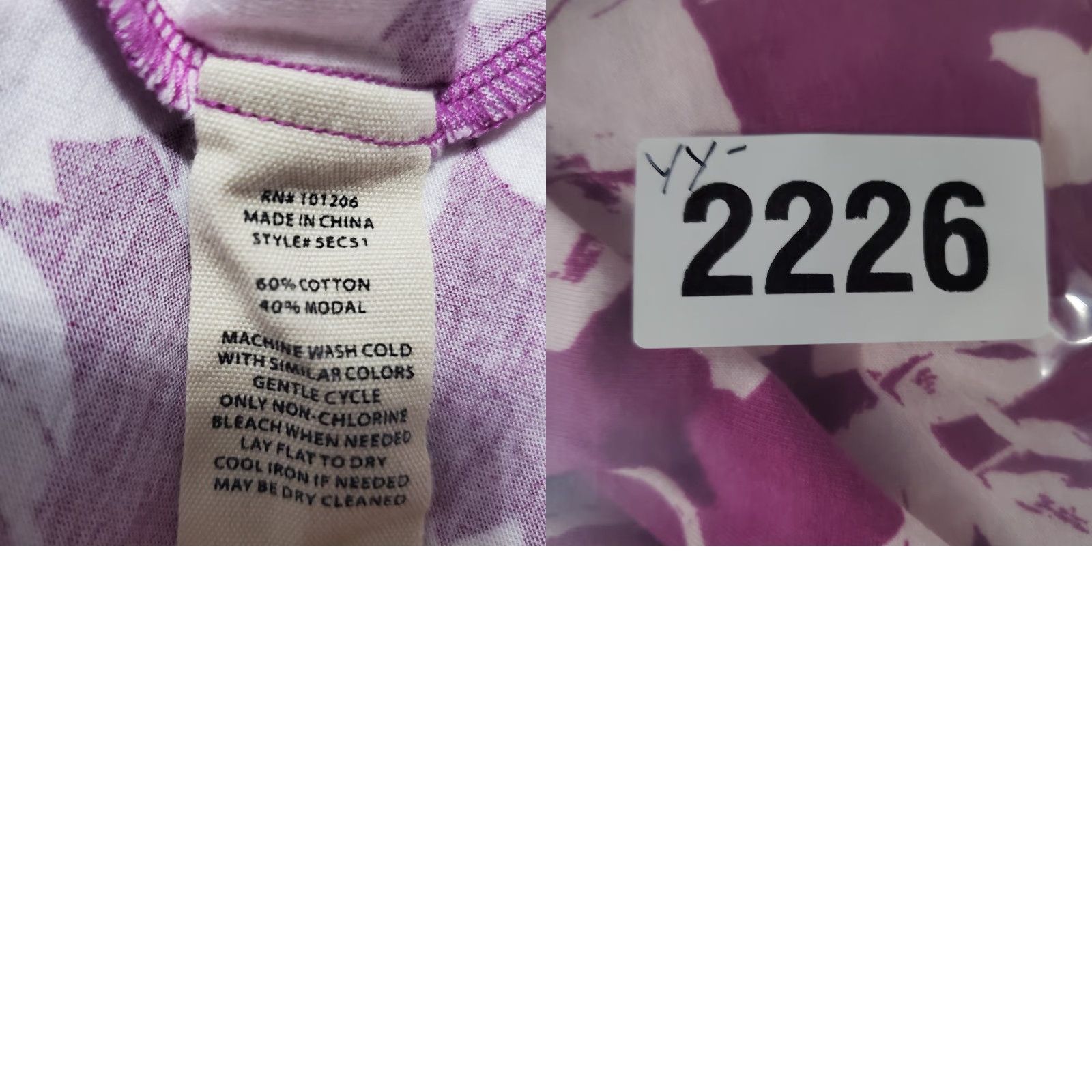 Soft Surroundings VINTAGE Soft Surroundings Top Women 2X Purple Floral Cotton Modal V Neck Short Sleeve Bohemian Tunic Shirt Womens Size XXL / US 16-18 / IT 52-54 - 8 Thumbnail