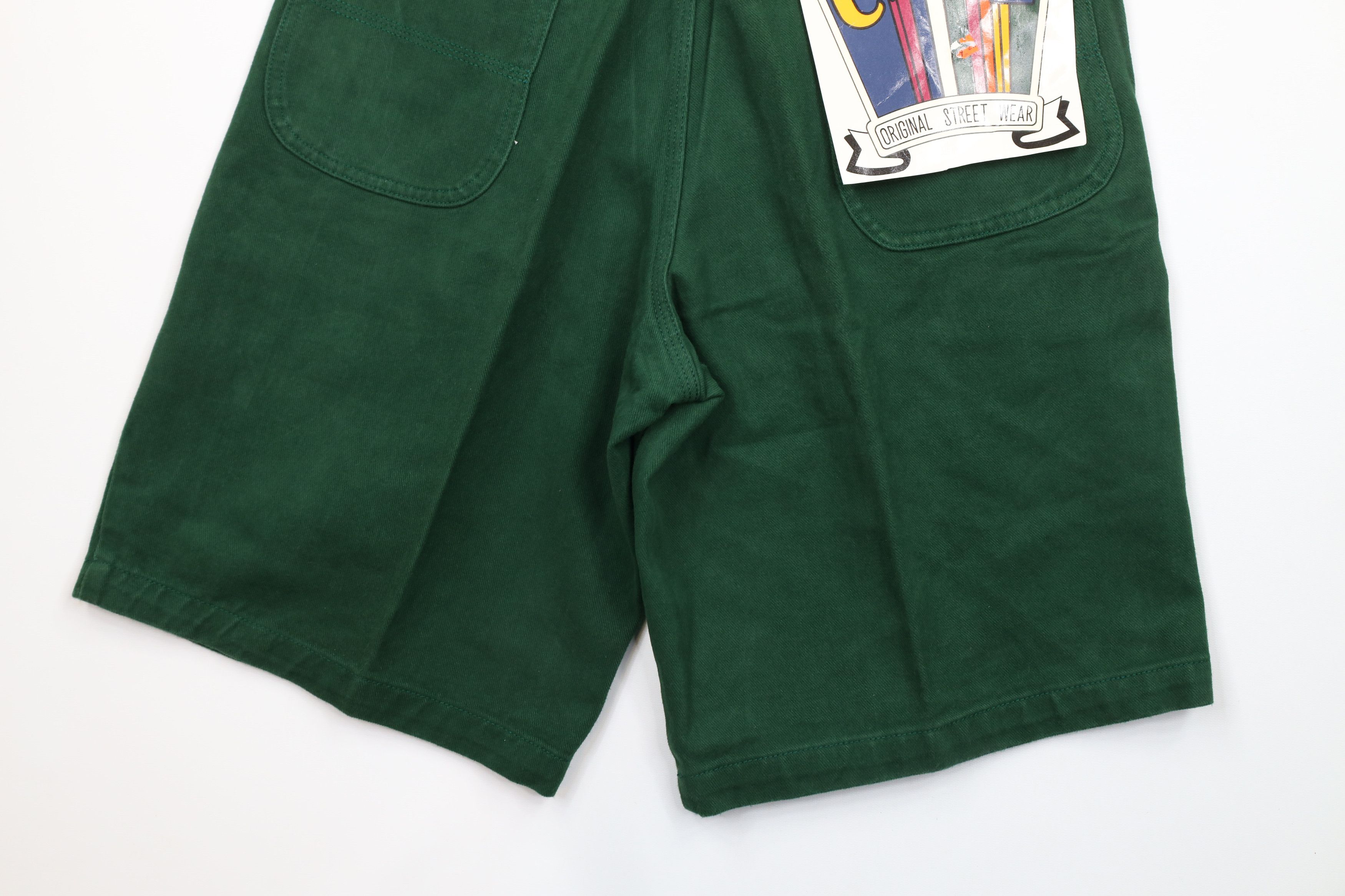 Vintage Deadstock Vintage 90s Streetwear Denim Shorts Jorts Green Size US 31 - 9 Thumbnail