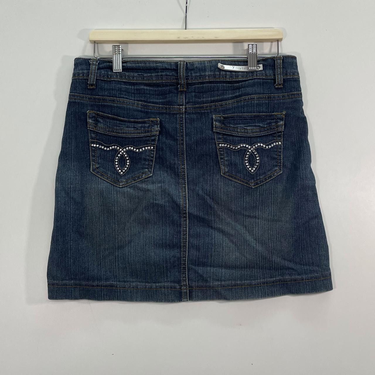 Seven 7 Y2K Nine Seven Denim Skirt Size 32" / US 10 / IT 46 - 2 Thumbnail