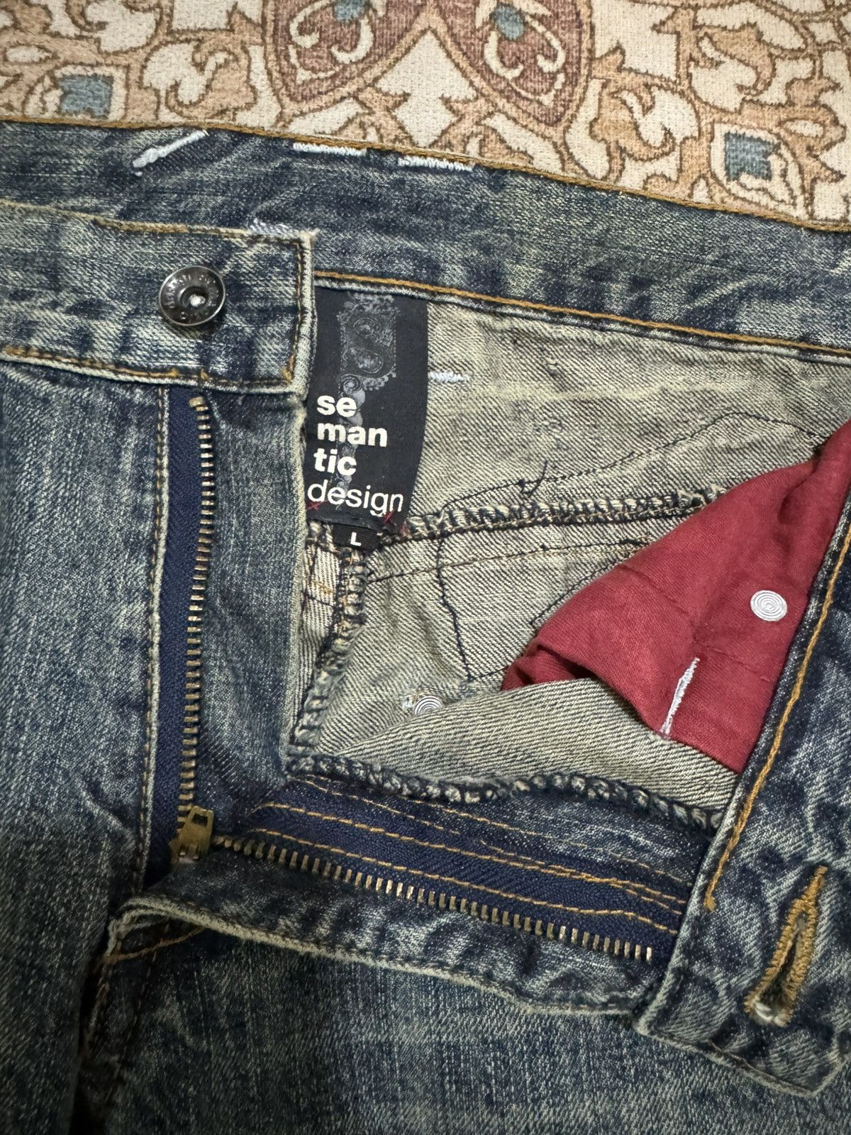 Japanese Brand × Vintage × semanticdesign Vintage Semantic Design Japan Flare Jeans Size US 33 - 8 Thumbnail